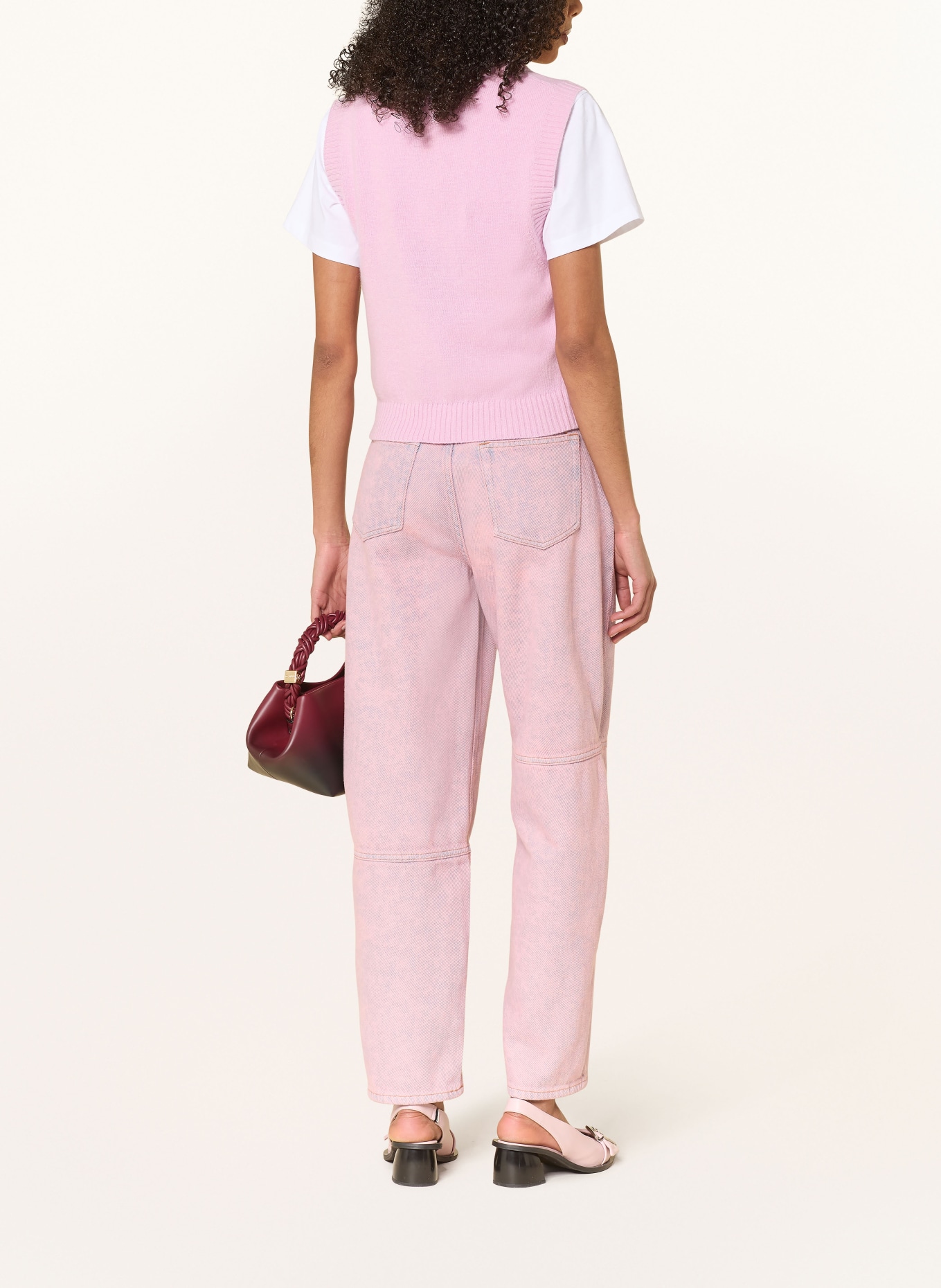 GANNI Barrel Jeans: 05C Cameo Pink