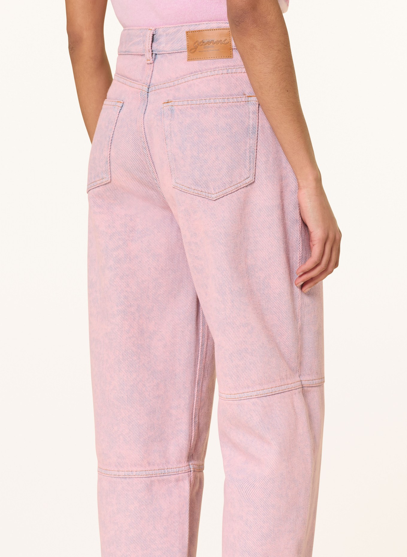 GANNI Barrel Jeans: 05C Cameo Pink