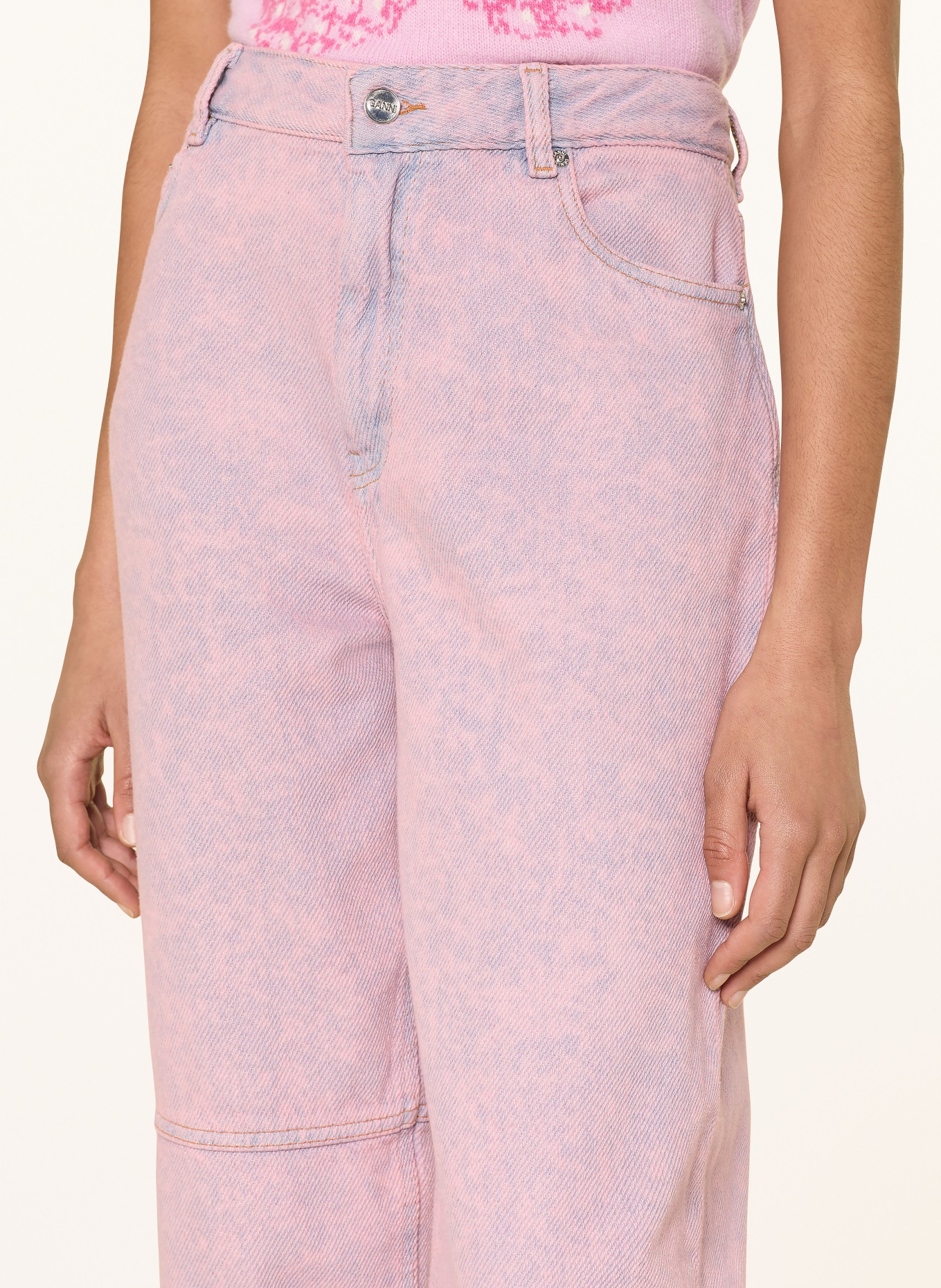 GANNI Barrel Jeans: 05C Cameo Pink