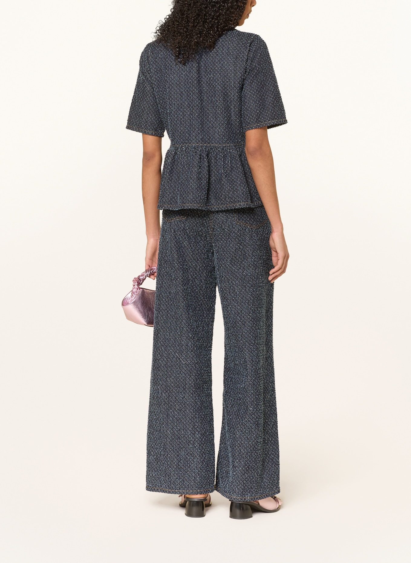 GANNI Wide-leg jeans: 077 Rinse