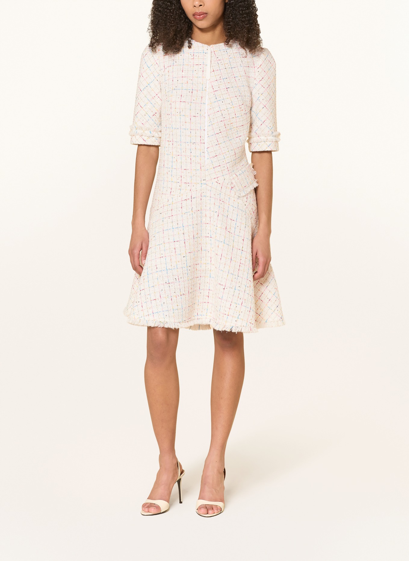 TALBOT RUNHOF Tweed-Kleid: 017 IVORY