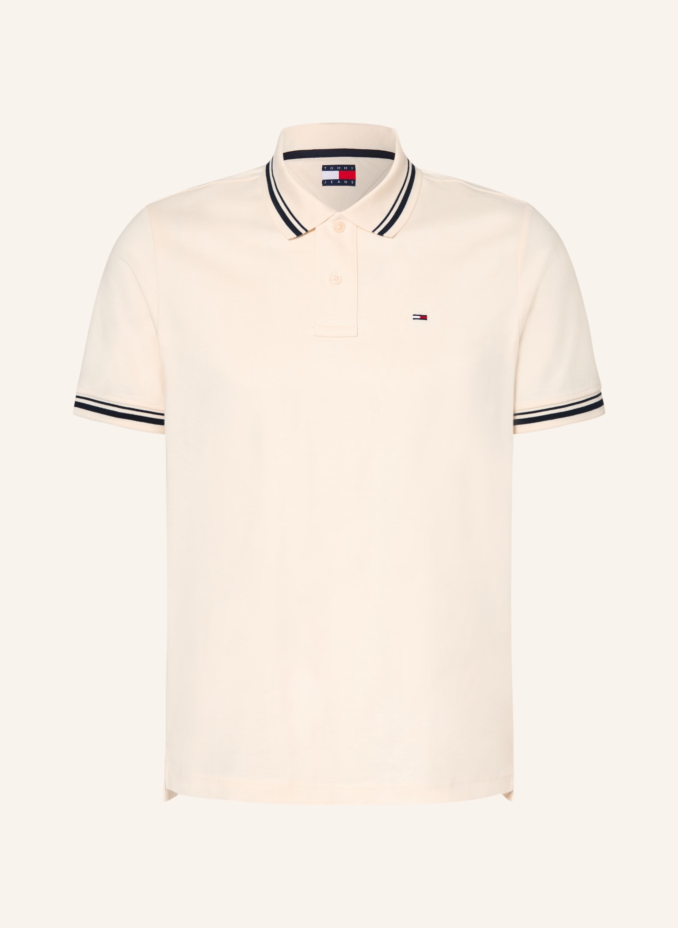 TOMMY JEANS Polo en jersey: ÉCRU / BLEU FONCÉ