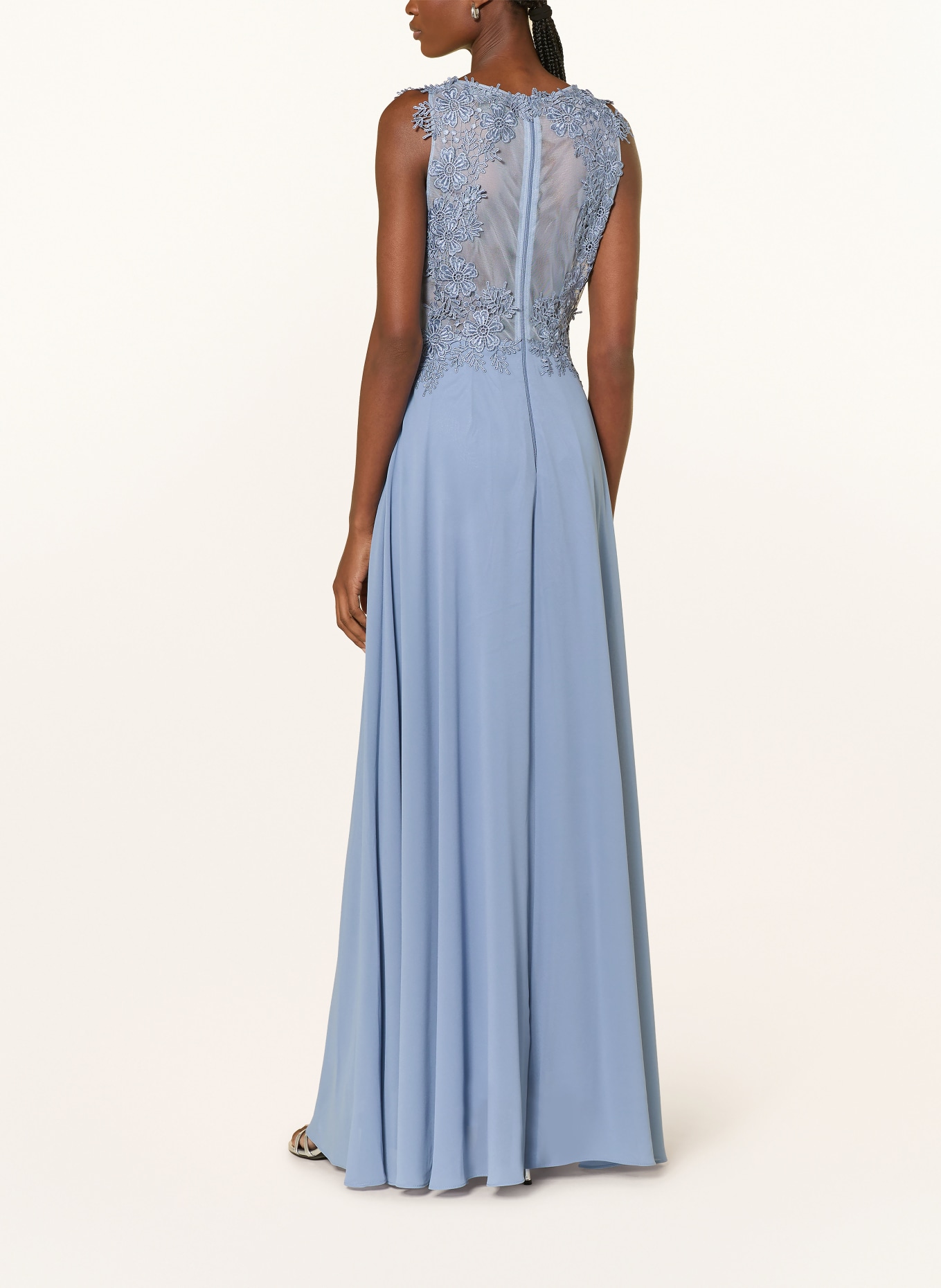 APART Abendkleid mit Spitze: BLAUGRAU