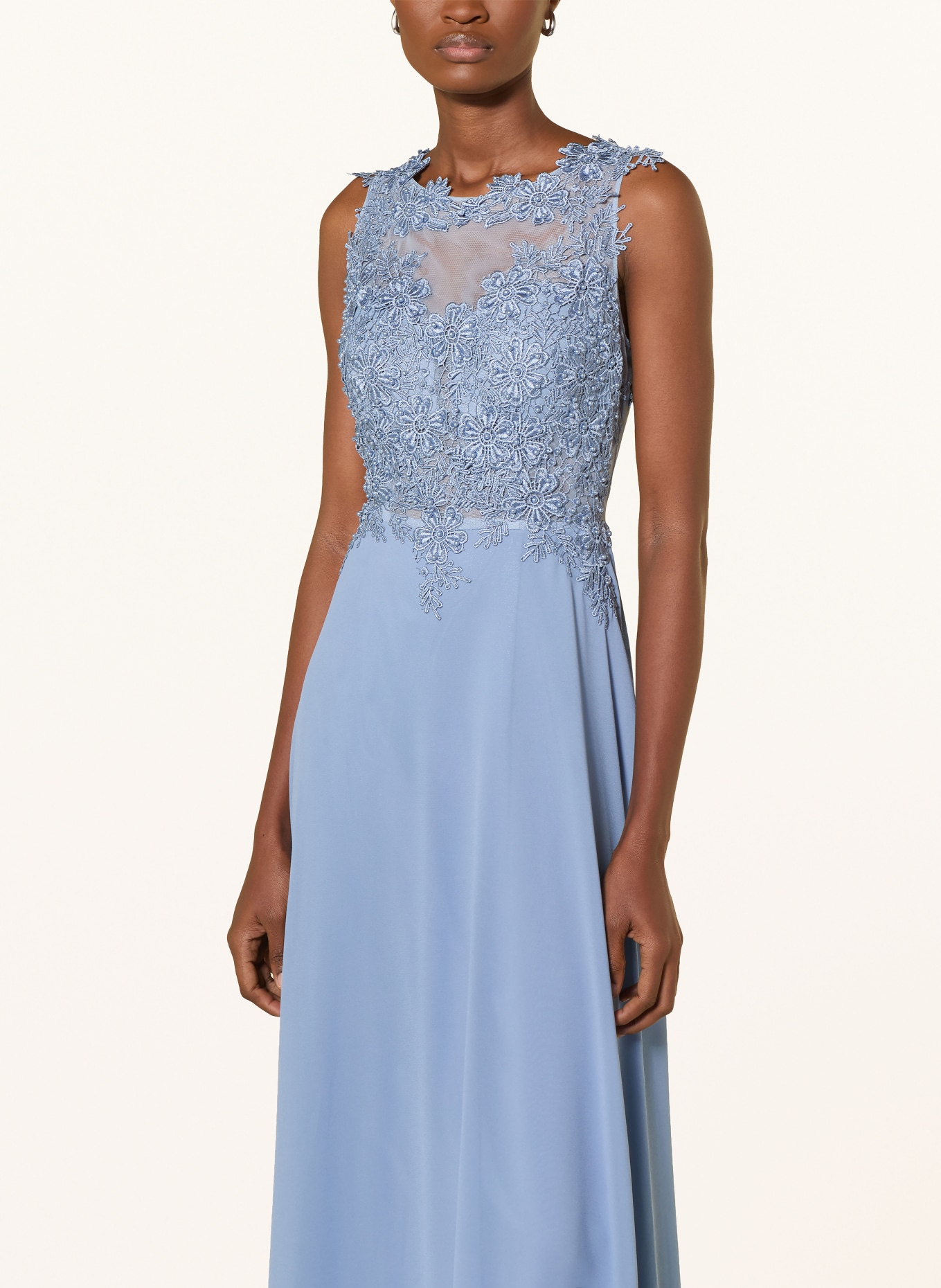 APART Abendkleid mit Spitze: BLAUGRAU