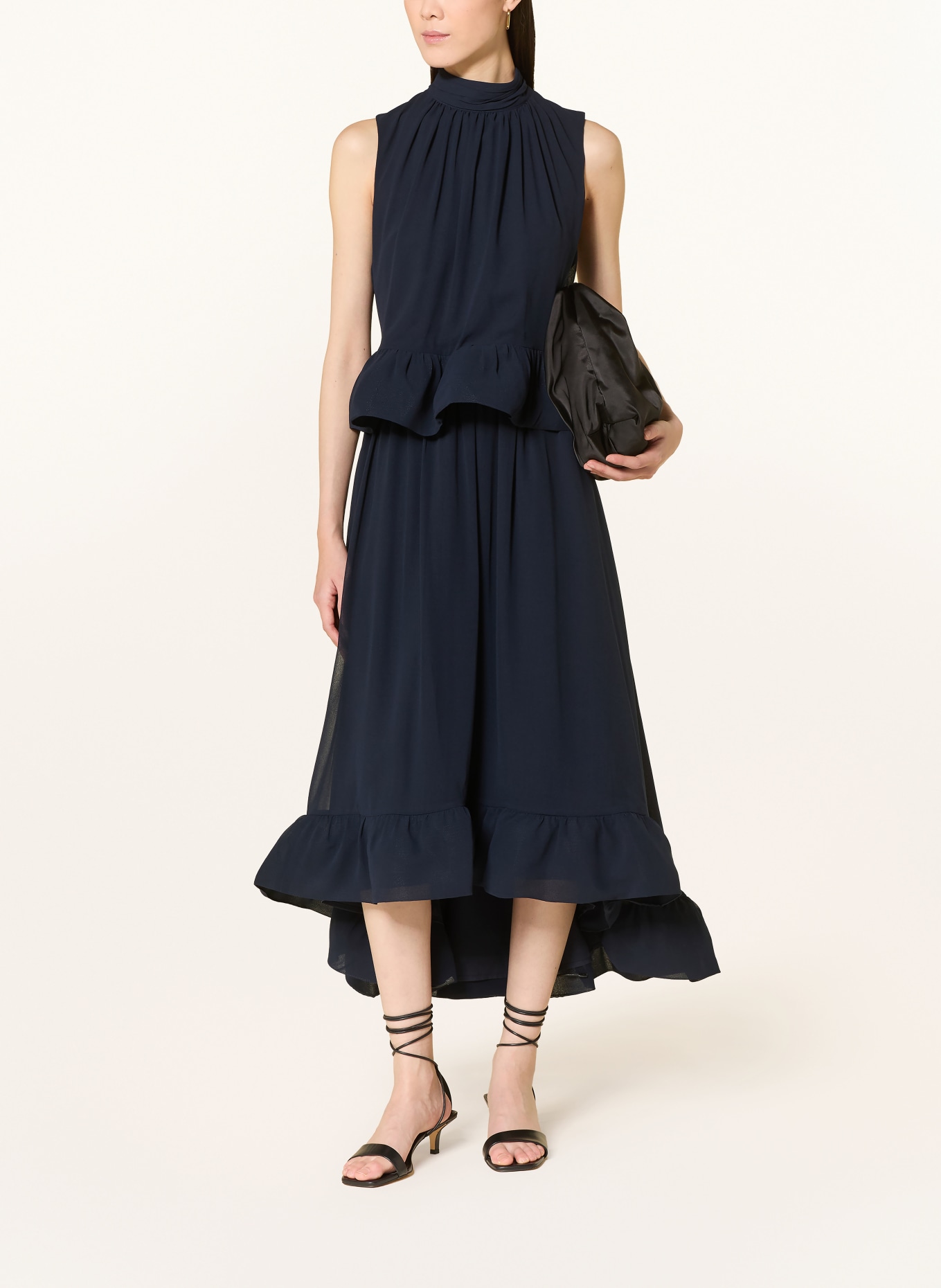 APART Jupe à volants: BLEU FONCÉ