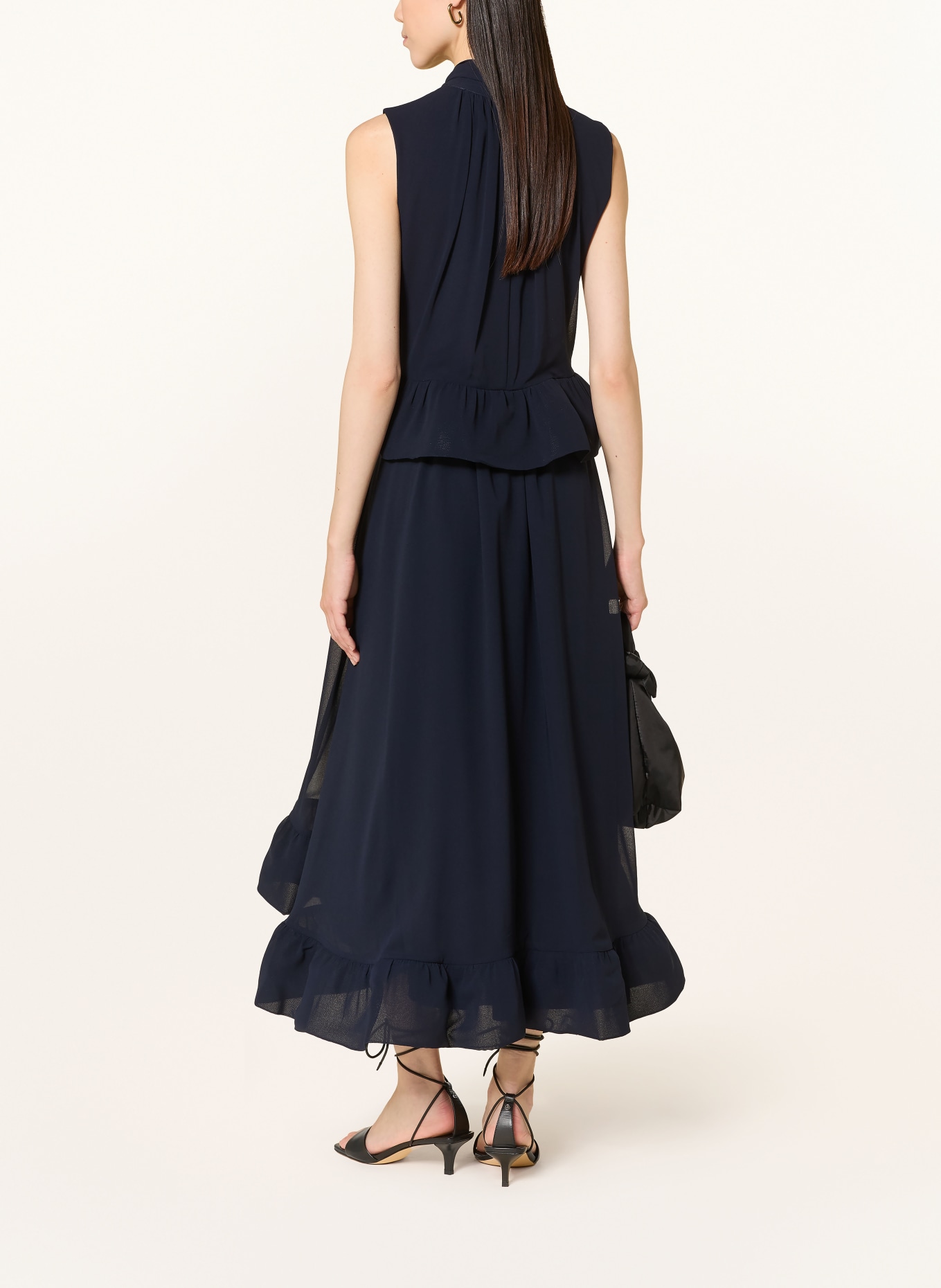 APART Jupe à volants: BLEU FONCÉ