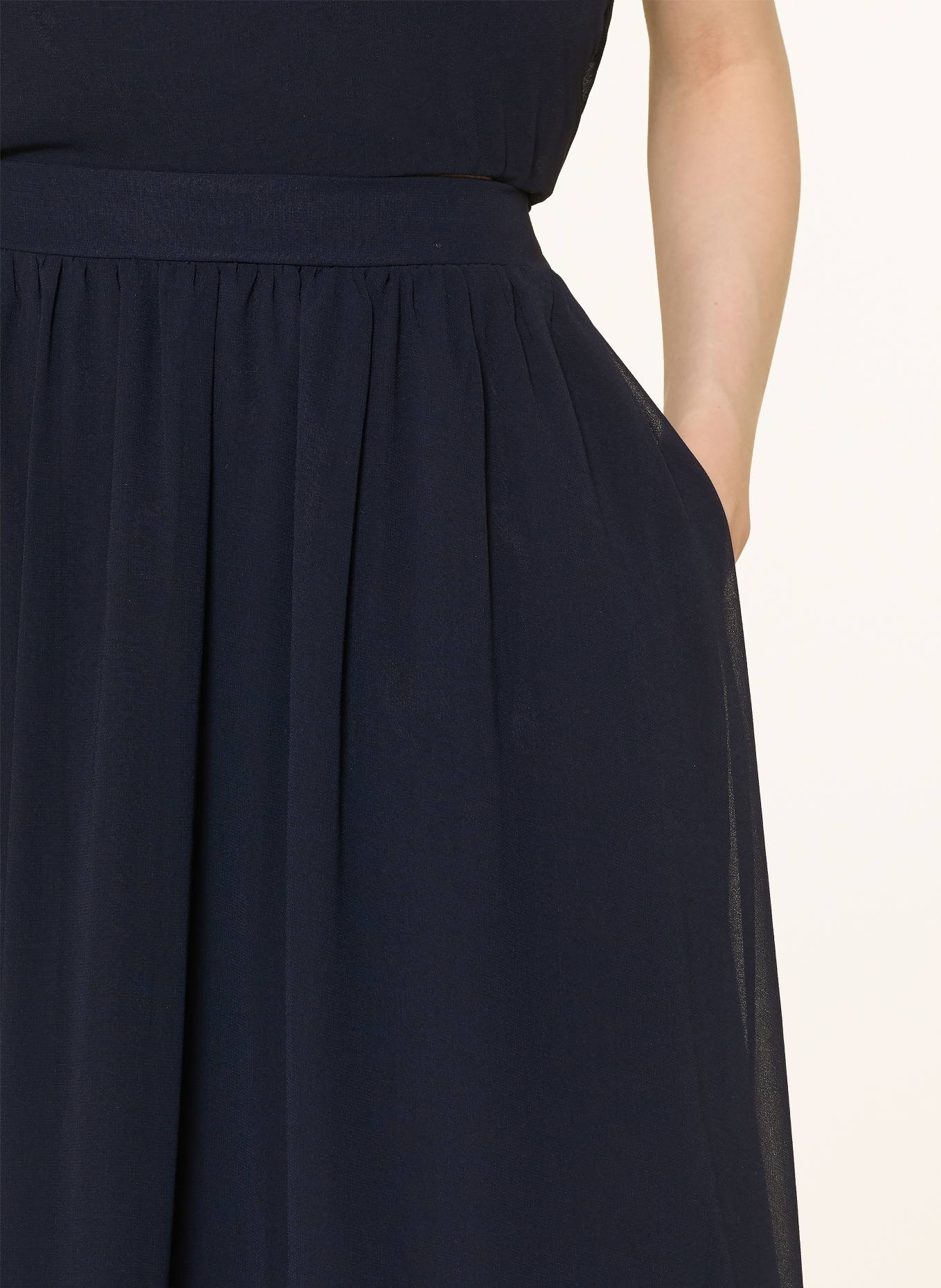 APART Jupe à volants: BLEU FONCÉ