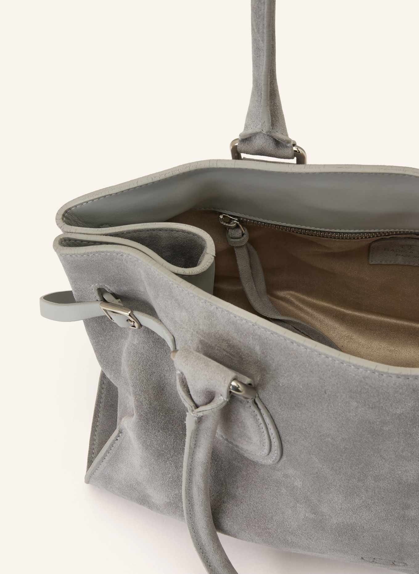 RADICA STUDIO Shopper LA MAMMA MIDI: HELLGRAU / SILBER