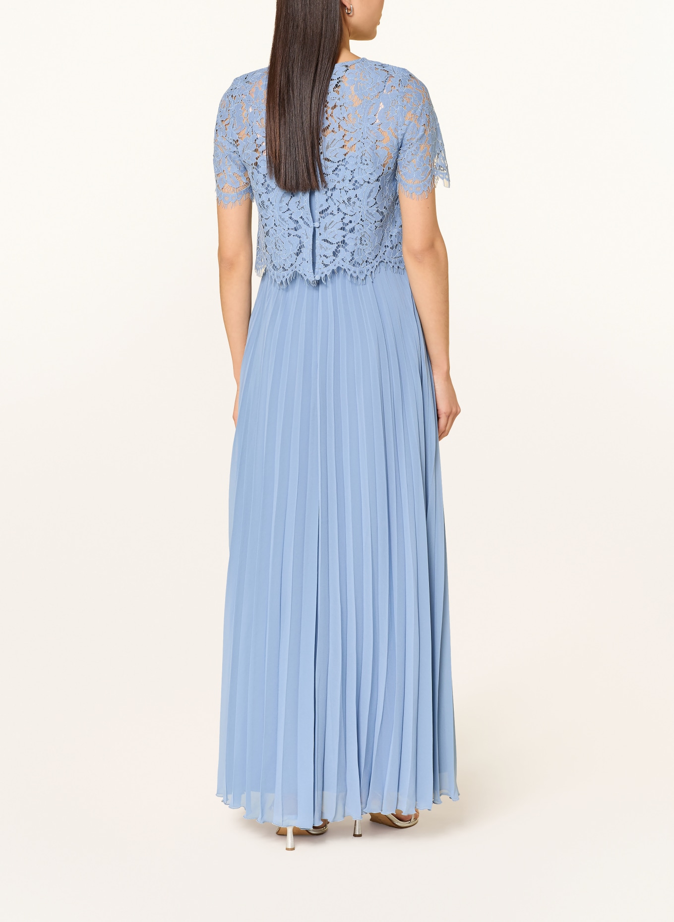 APART Ensemble : robe de soirée et chemisier en dentelle: BLEU