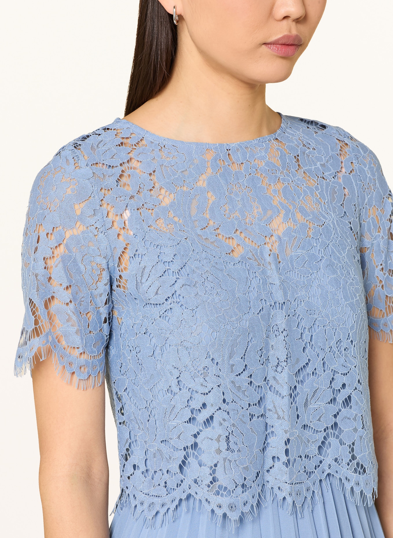 APART Ensemble : robe de soirée et chemisier en dentelle: BLEU