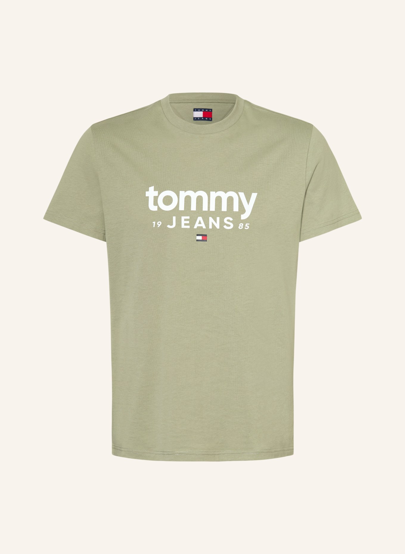 TOMMY JEANS T-Shirt: OLIV / WEISS