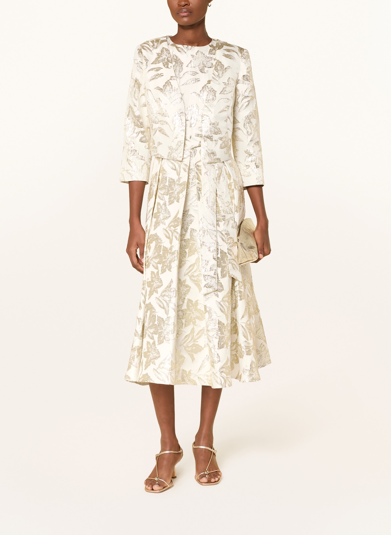 APART Cocktailkleid: ECRU / GOLD