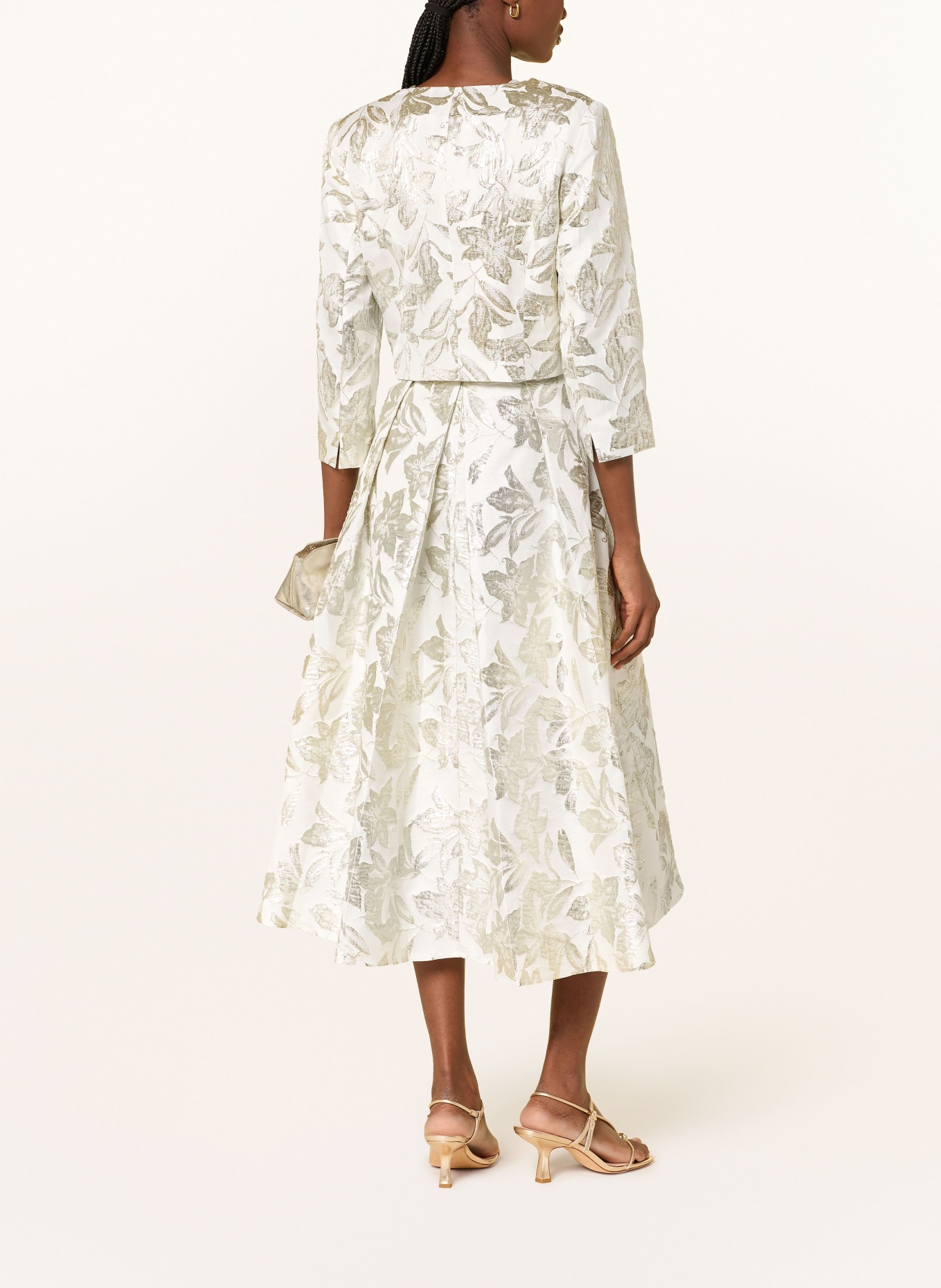 APART Boléro jacquard à manches 3/4: ÉCRU / OR