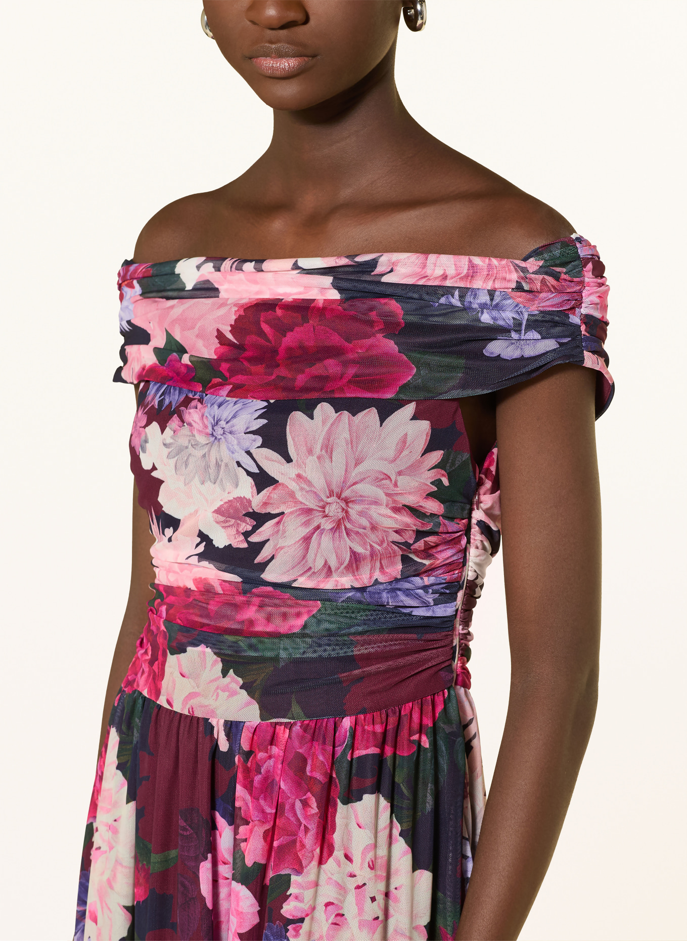 APART Robe de soirée en maille: ROUGE FONCÉ / ROSE / BLEU FONCÉ