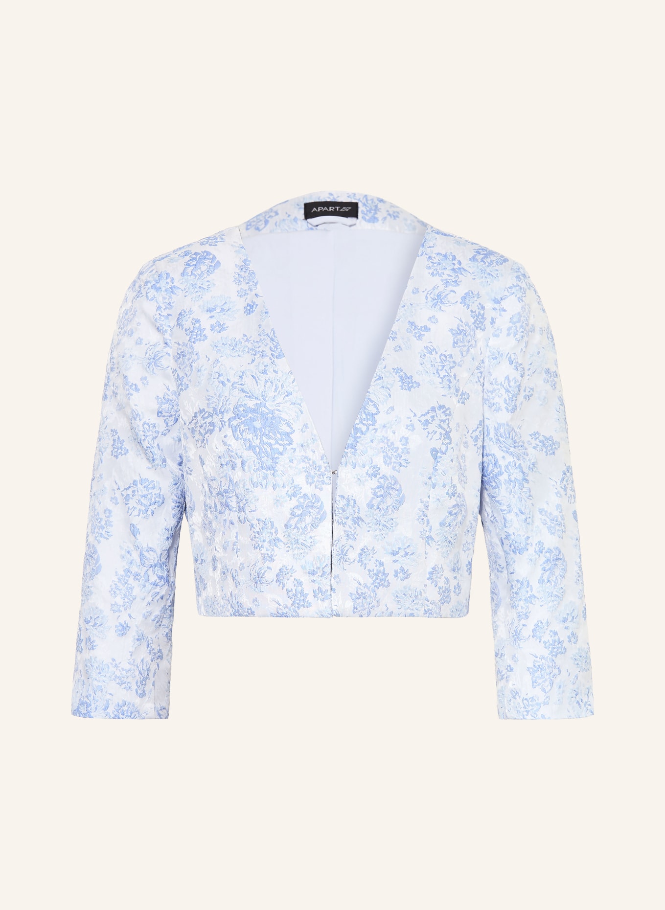 APART Bolero żakardowe z rękawami 3/4: JASNONIEBIESKI / NIEBIESKI
