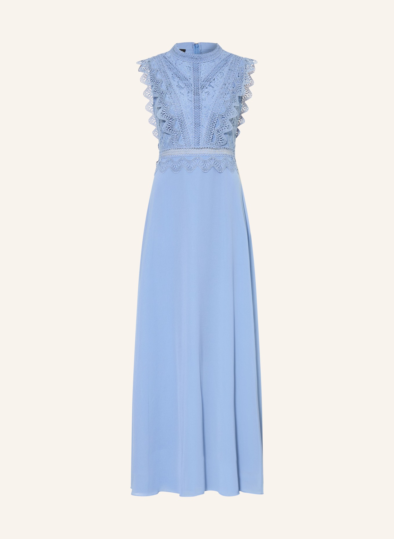 APART Evening gown with lace: BLUE GRAY