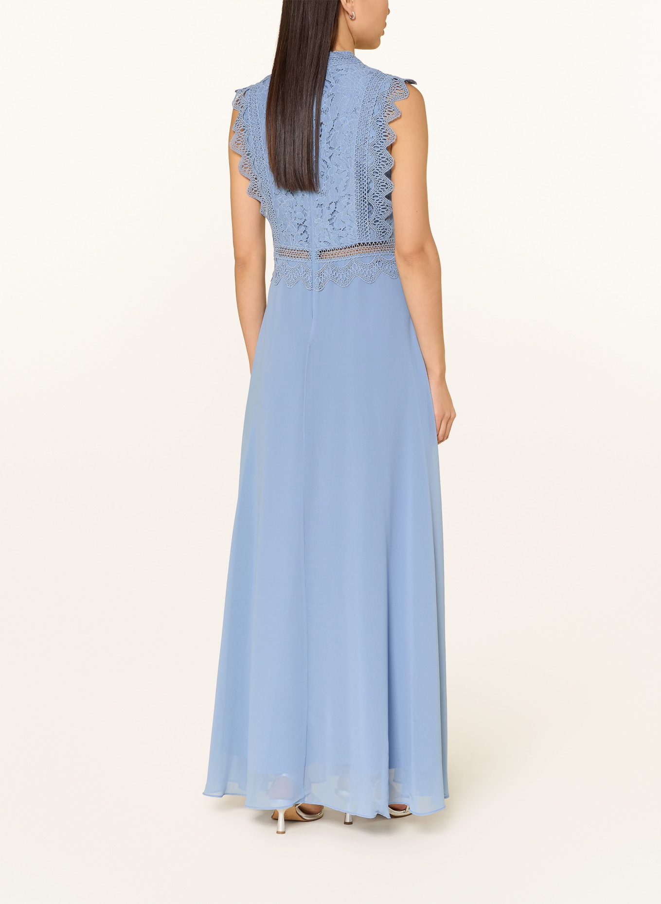 APART Evening gown with lace: BLUE GRAY