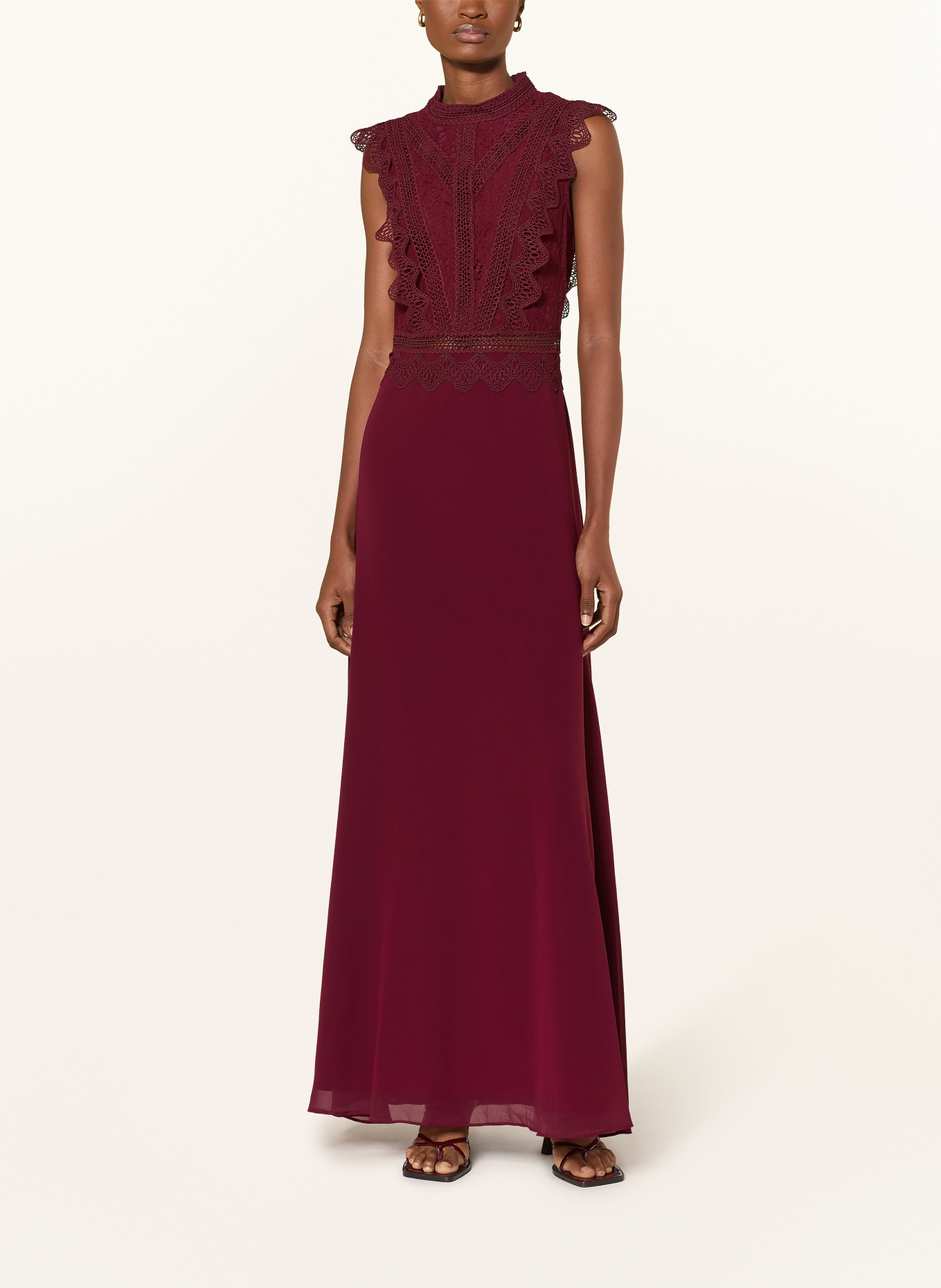 APART Abendkleid mit Spitze: DUNKELROT