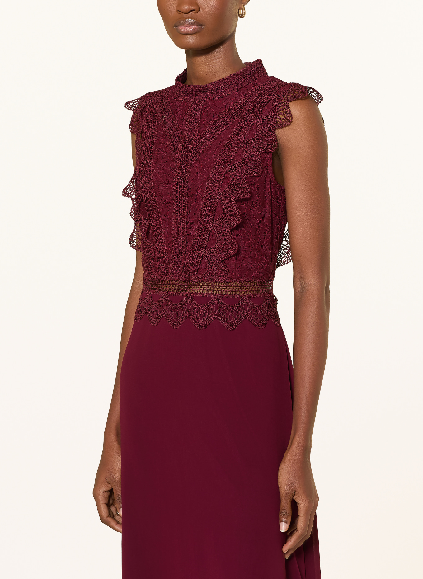 APART Abendkleid mit Spitze: DUNKELROT