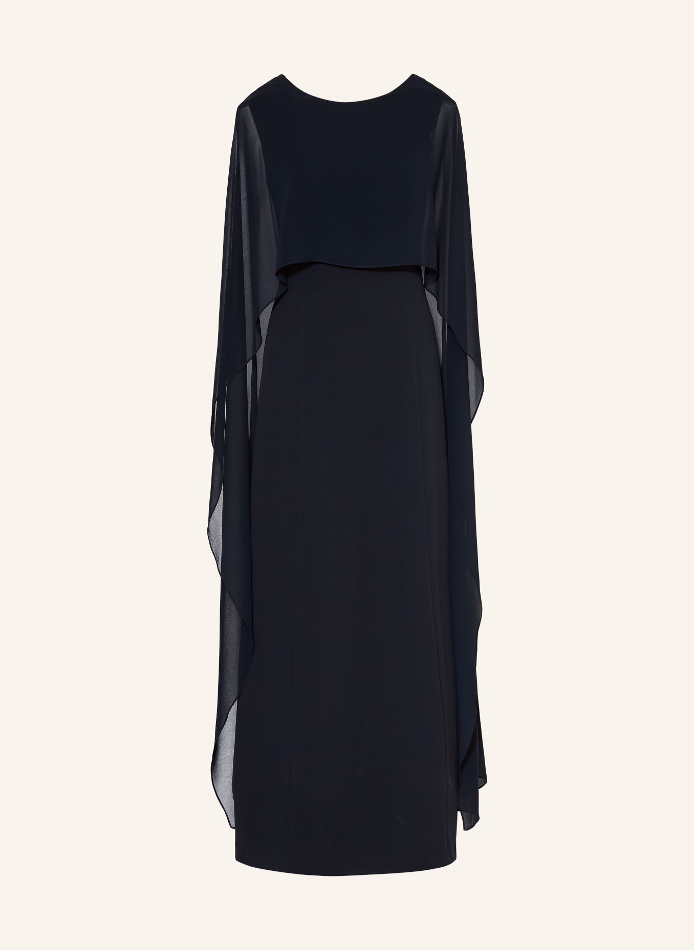 APART Robe de soirée en mélange de matières: BLEU FONCÉ