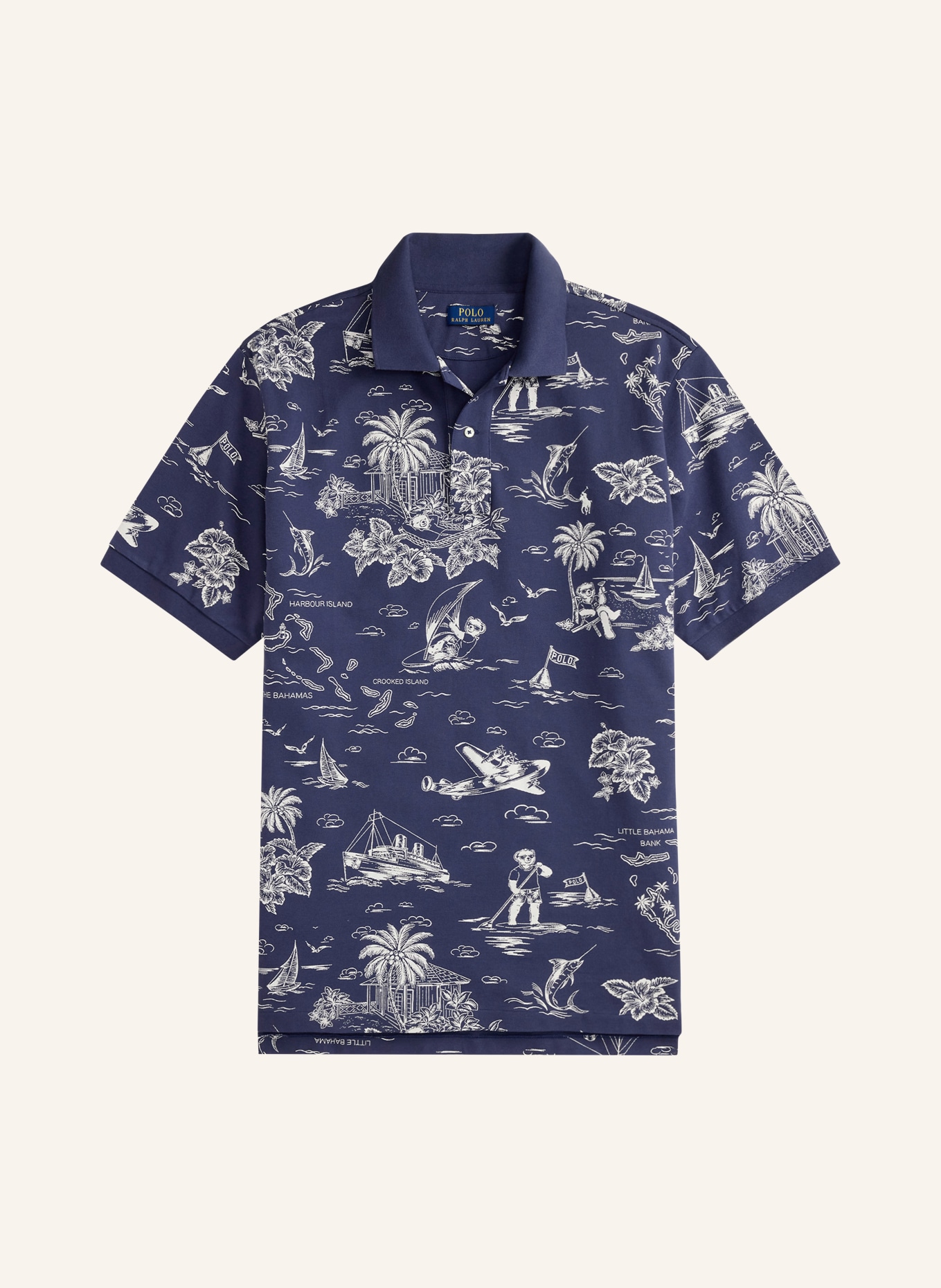 POLO RALPH LAUREN Big & Tall Polo en tricot: BLEU / CRÈME