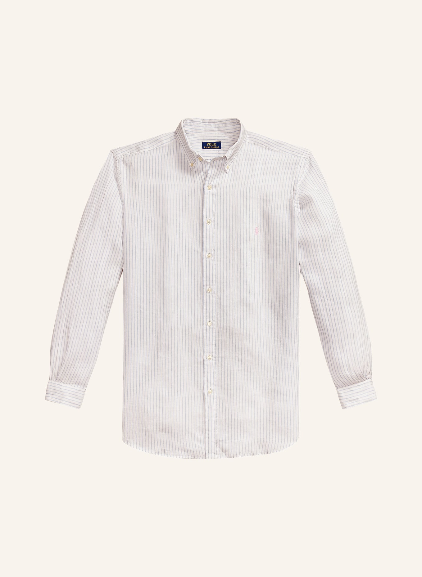 POLO RALPH LAUREN Big & Tall chemise en lin: BLANC / BLEU CLAIR