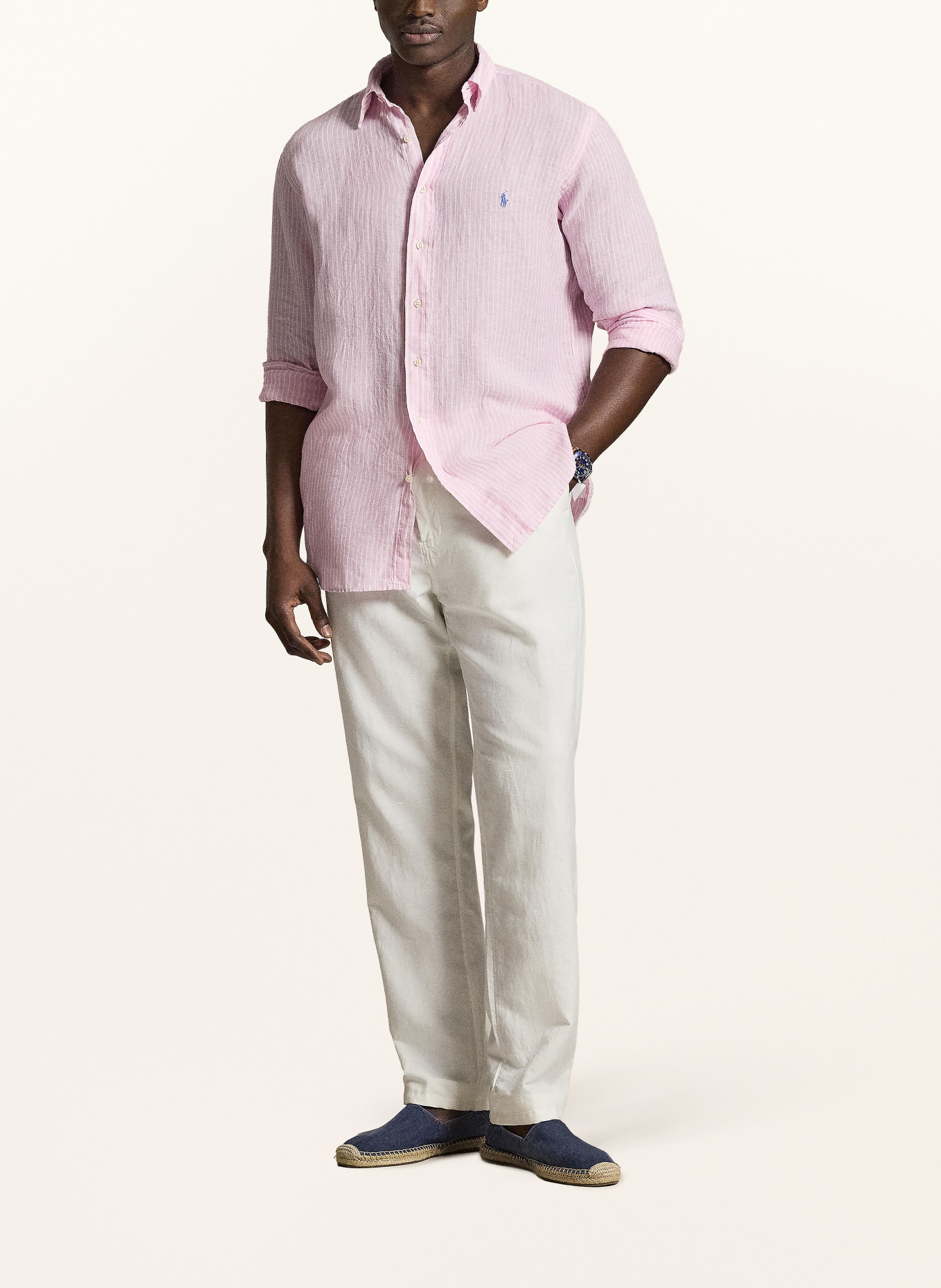 POLO RALPH LAUREN Big & Tall Leinenhemd: ROSA / HELLROSA