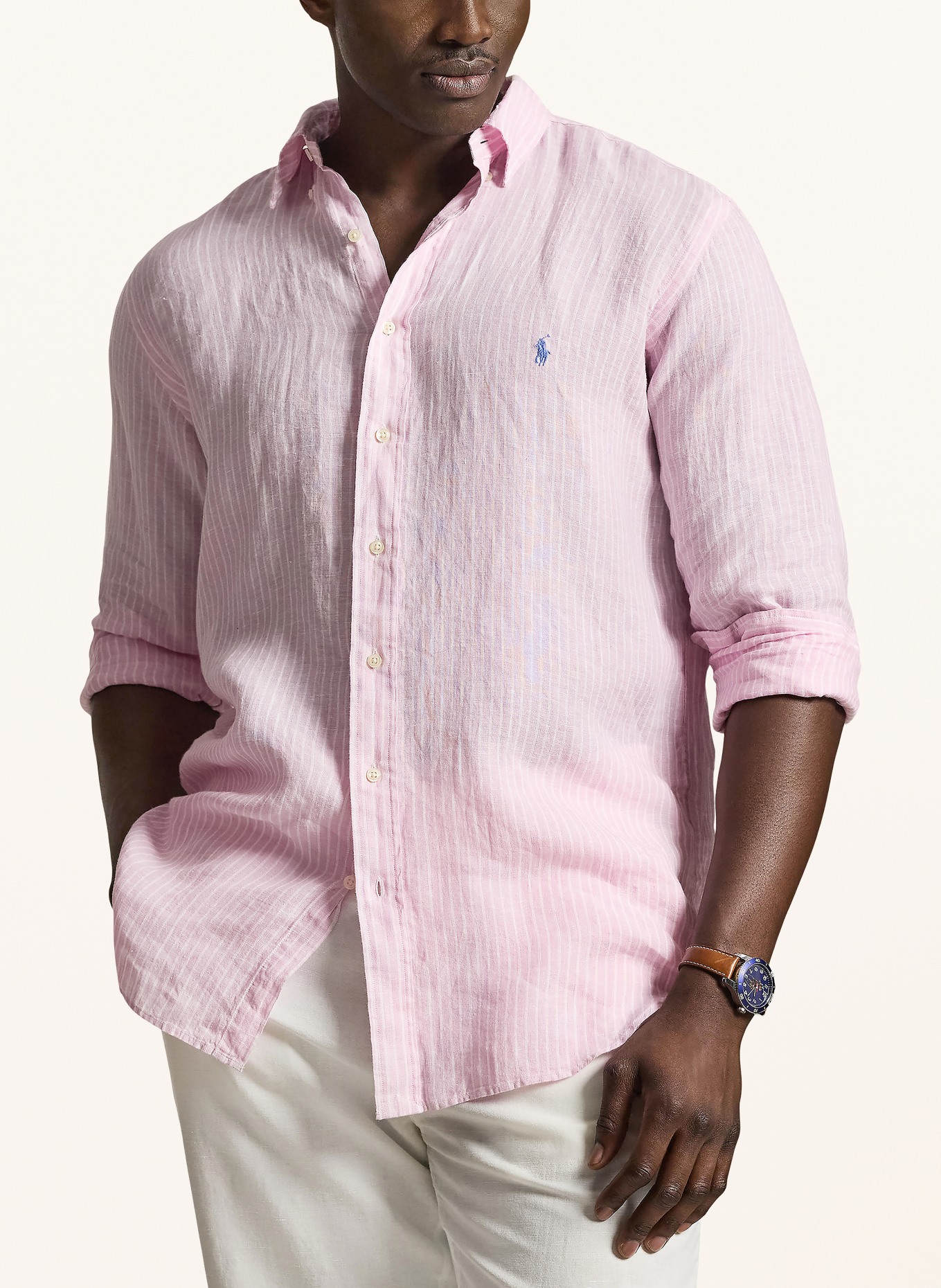POLO RALPH LAUREN Big & Tall Leinenhemd: ROSA / HELLROSA
