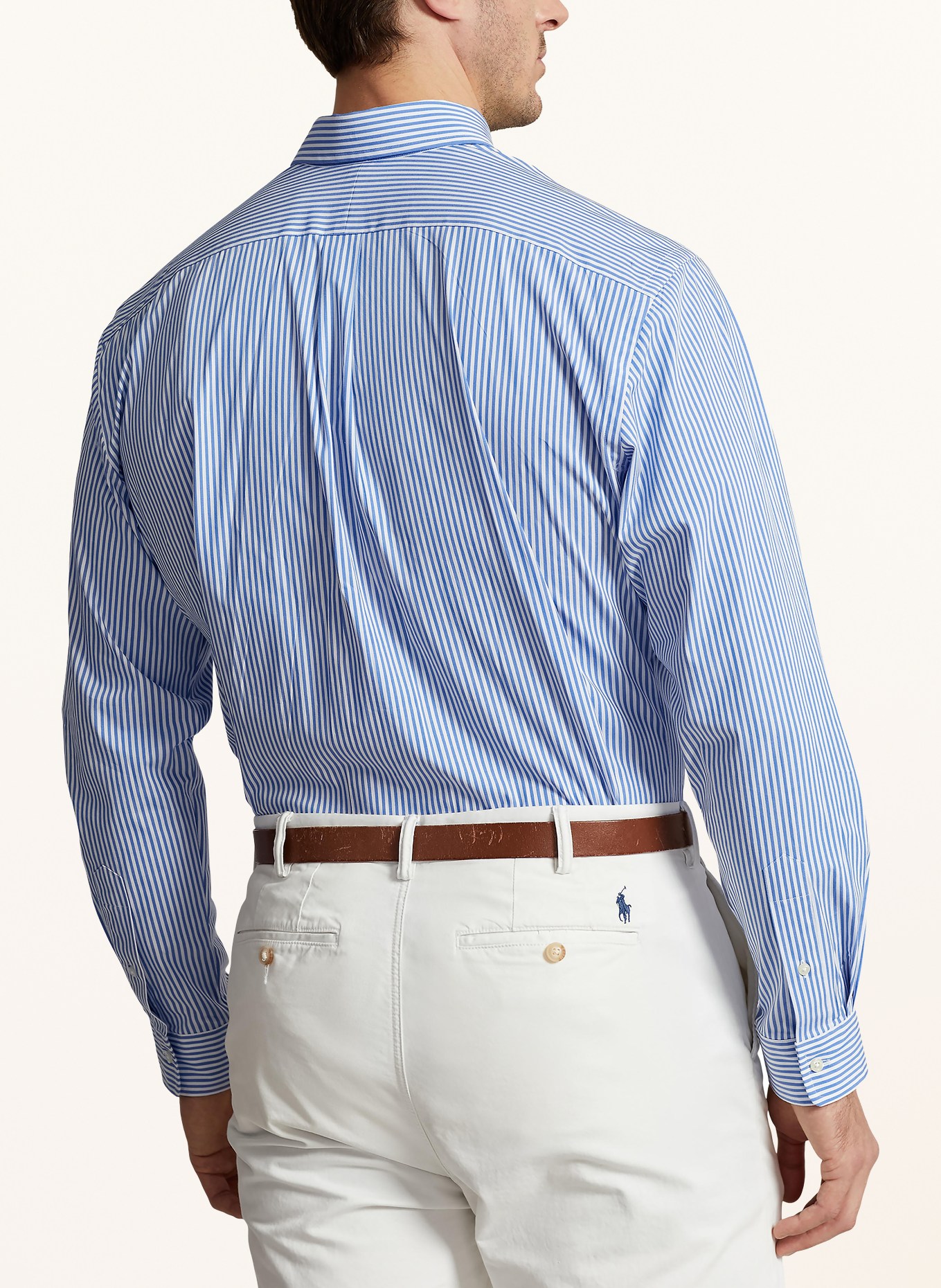 POLO RALPH LAUREN Big & Tall Hemd: HELLBLAU / WEISS