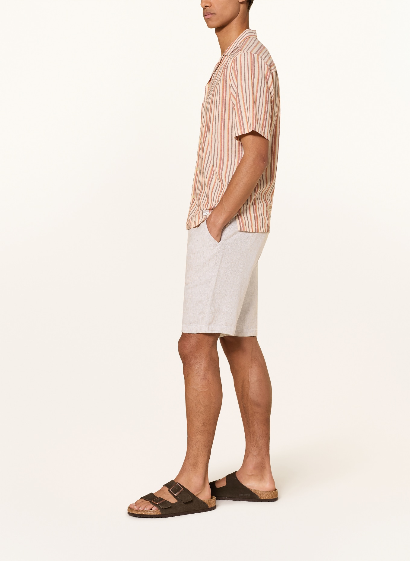 COLOURS & SONS Shorts mit Leinen: BEIGE
