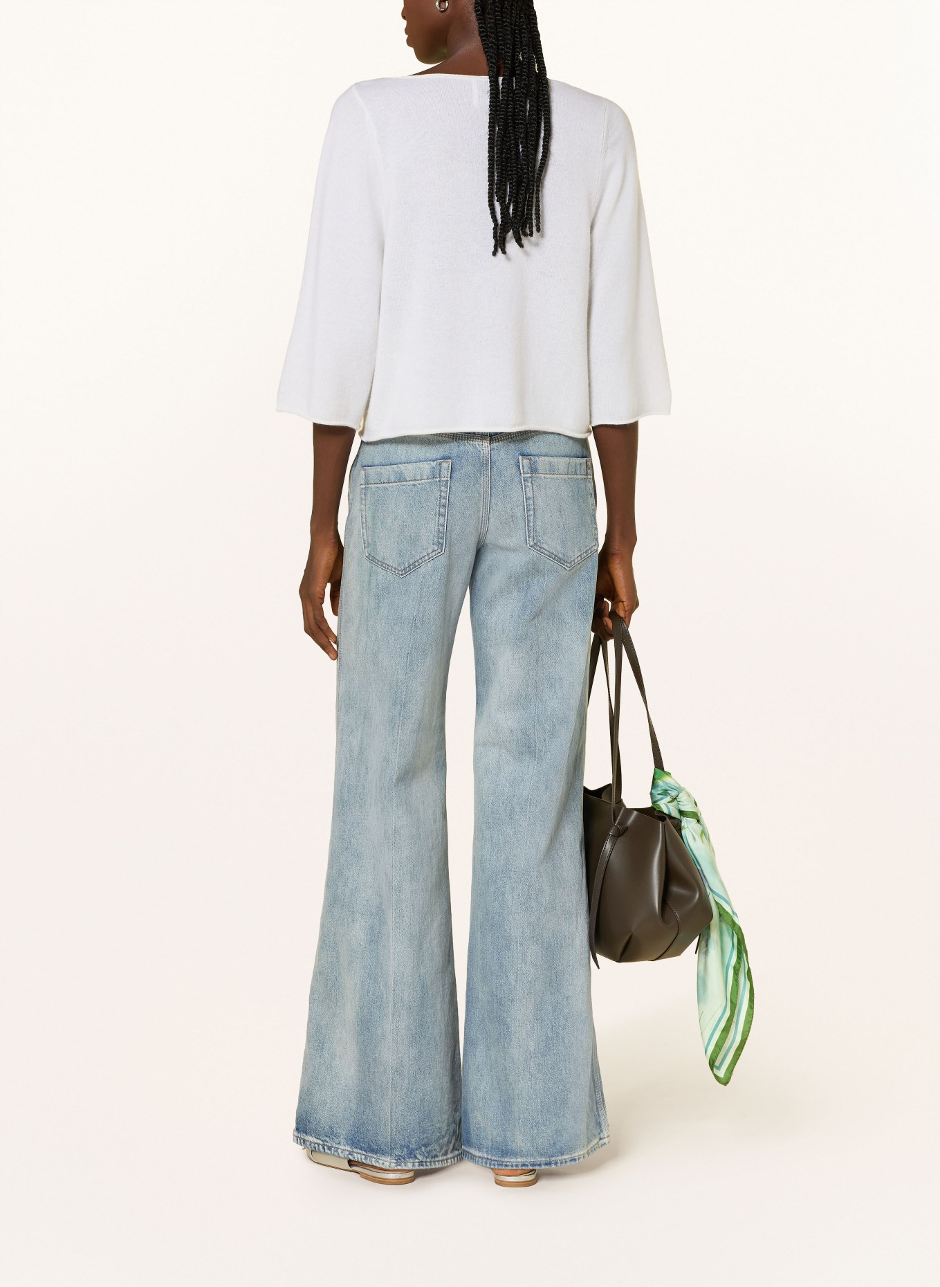 ALLUDE Cashmere-Pullover mit 3/4-Arm: ECRU