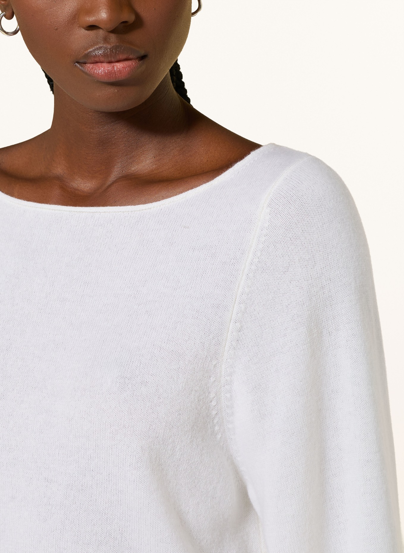 ALLUDE Cashmere-Pullover mit 3/4-Arm: ECRU