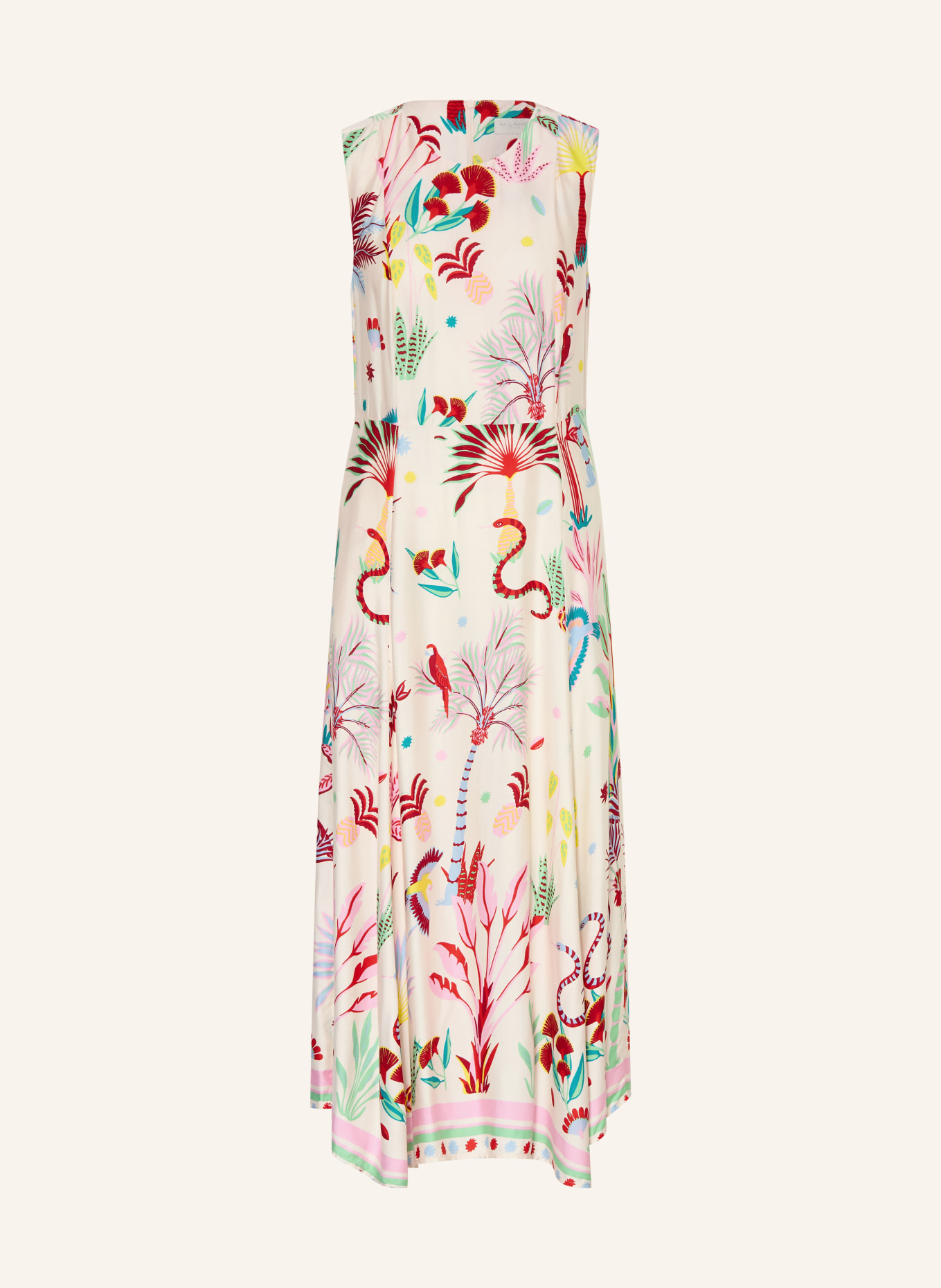 MILANO ITALY Dress: CREAM / DARK RED / LIGHT BLUE