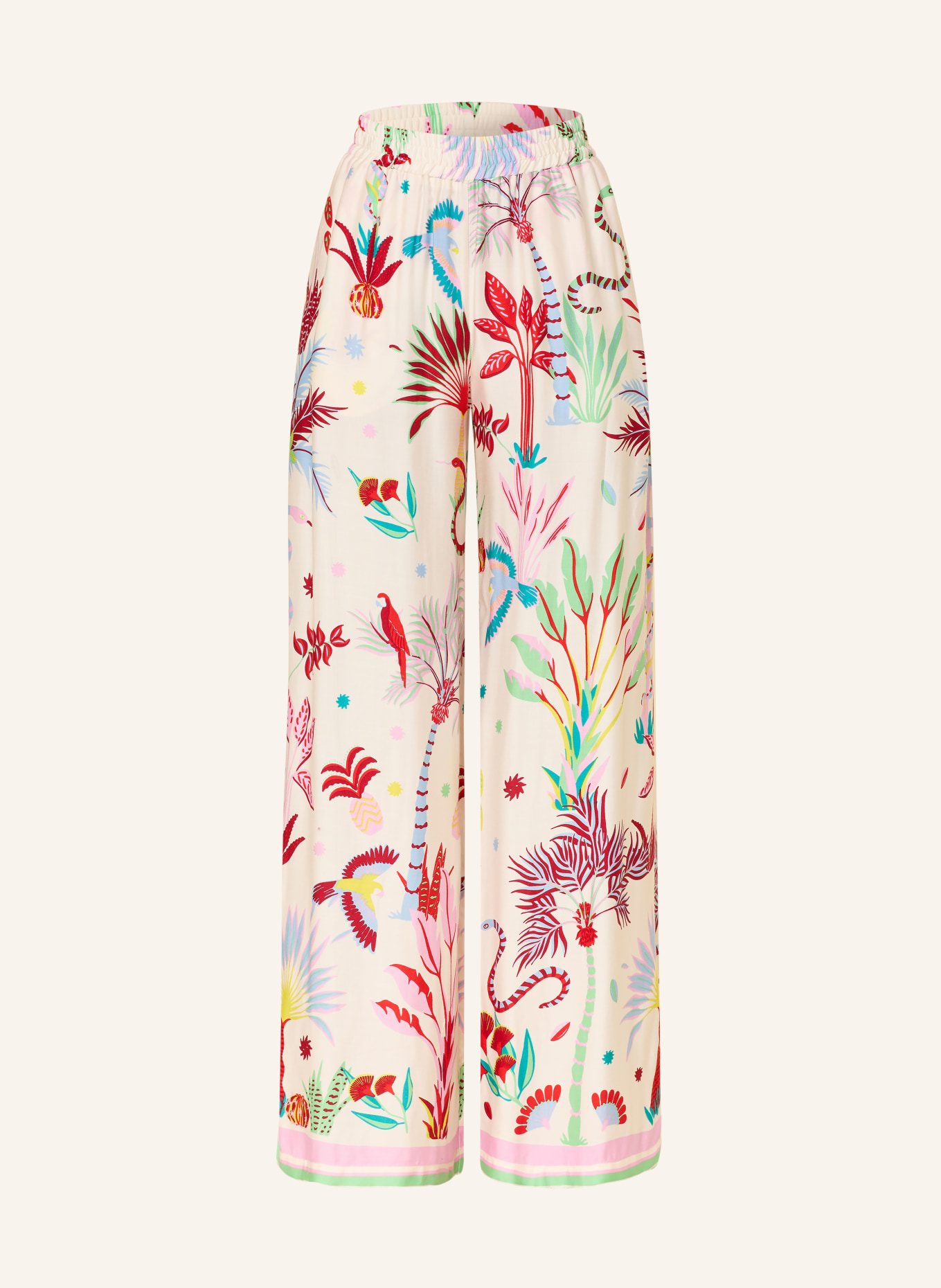 MILANO ITALY Marlenehose: CREME / DUNKELROT / HELLBLAU