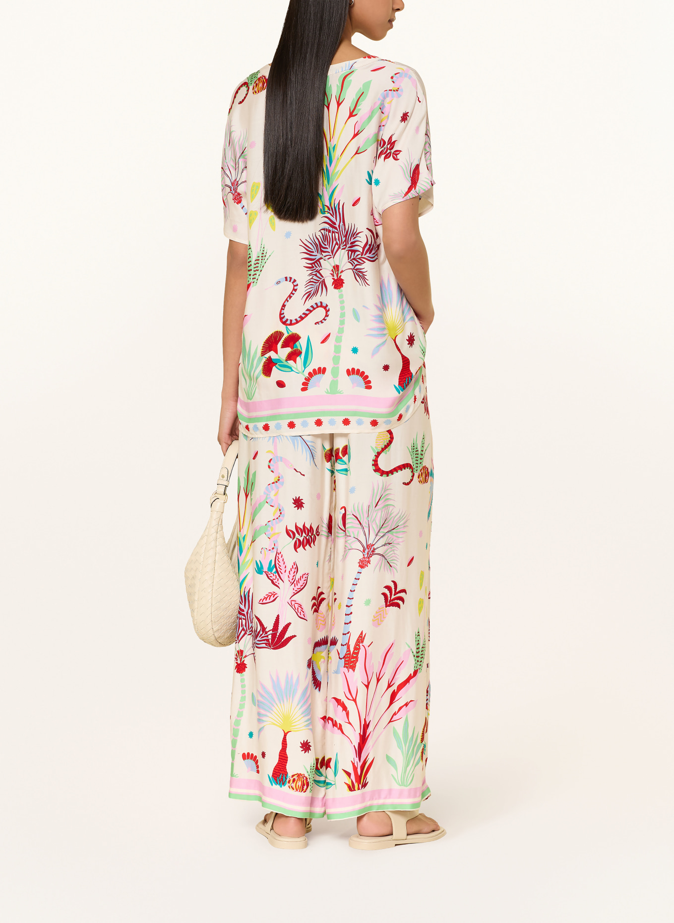 MILANO ITALY Marlenehose: CREME / DUNKELROT / HELLBLAU