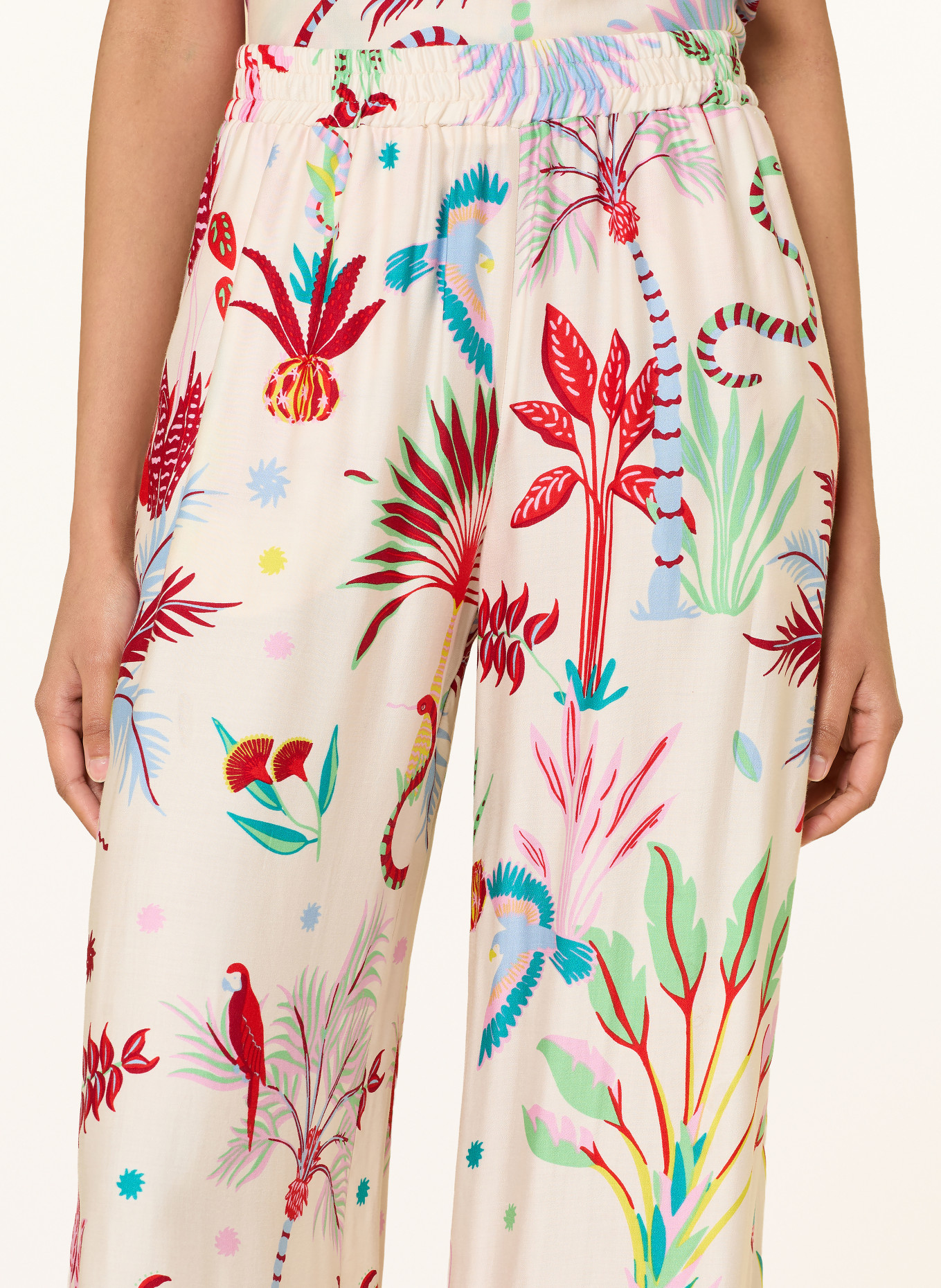 MILANO ITALY Marlenehose: CREME / DUNKELROT / HELLBLAU