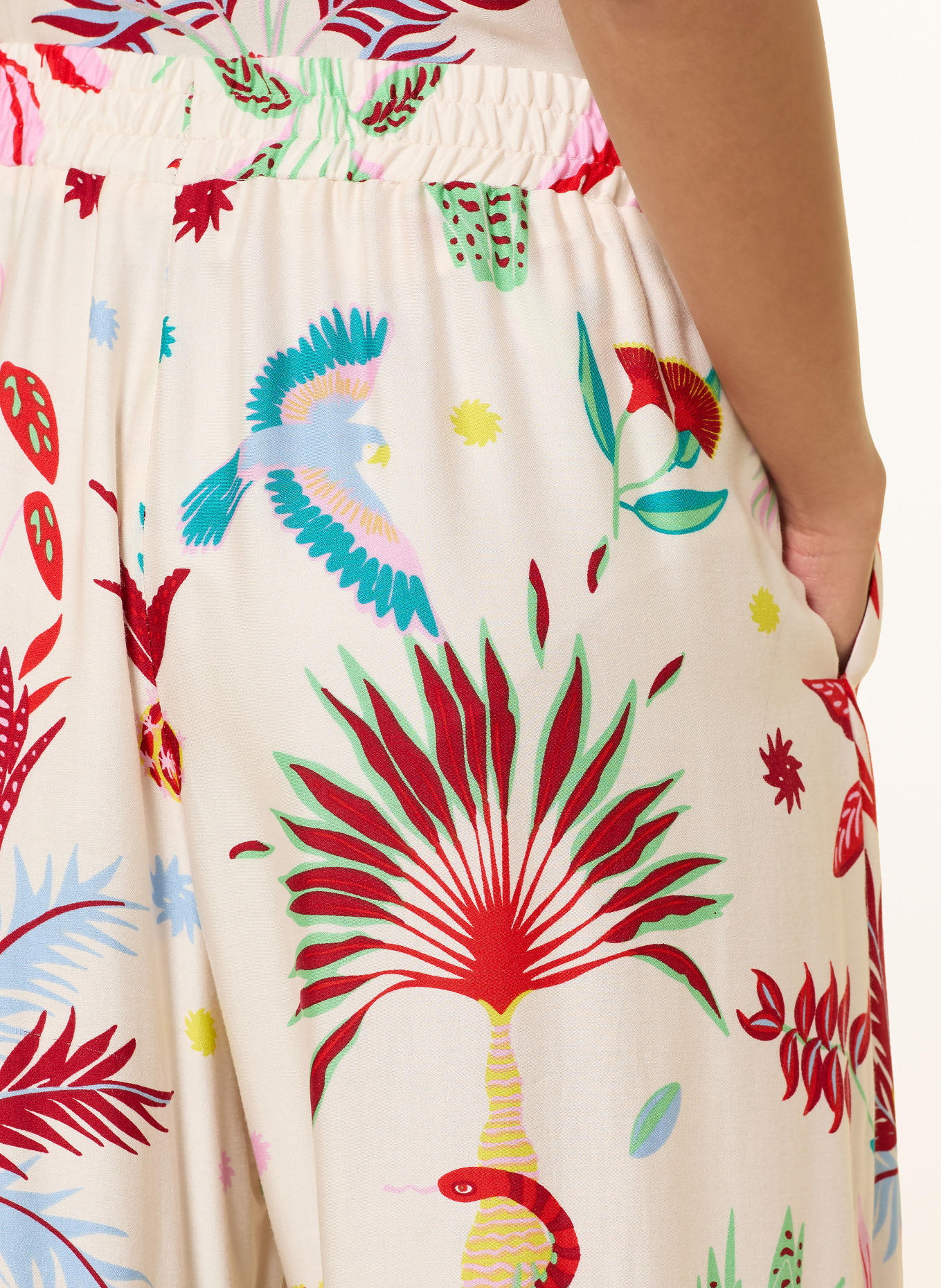 MILANO ITALY Marlenehose: CREME / DUNKELROT / HELLBLAU