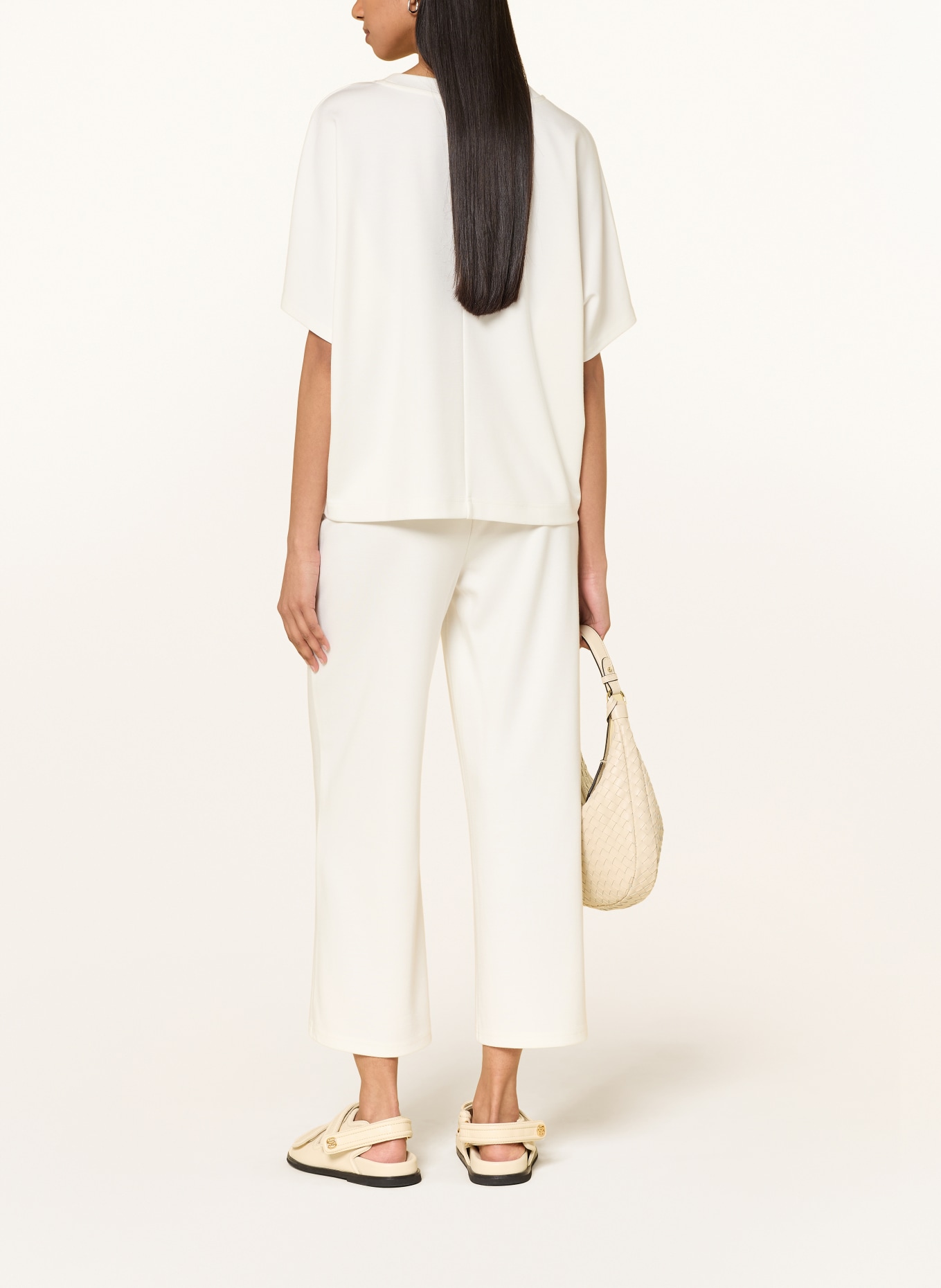 MILANO ITALY Sequin T-shirt: CREAM