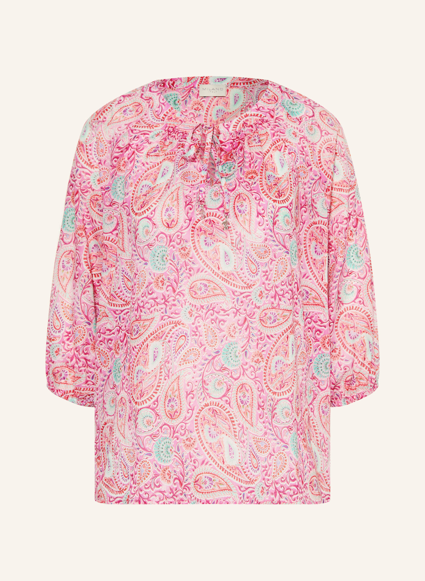 MILANO ITALY Blouse met 3/4-mouwen: ROZE / ROZE / MINT