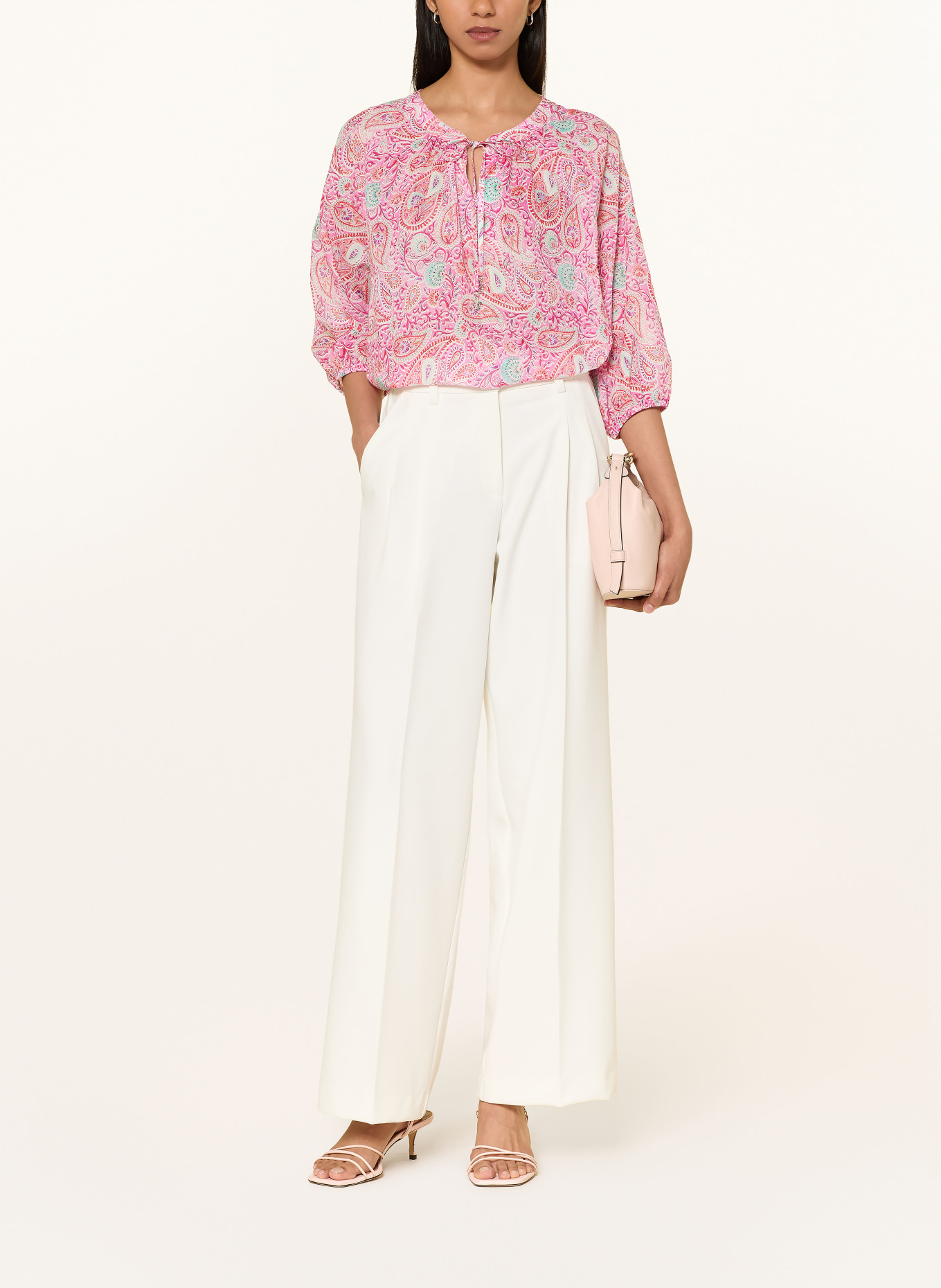 MILANO ITALY Blouse met 3/4-mouwen: ROZE / ROZE / MINT