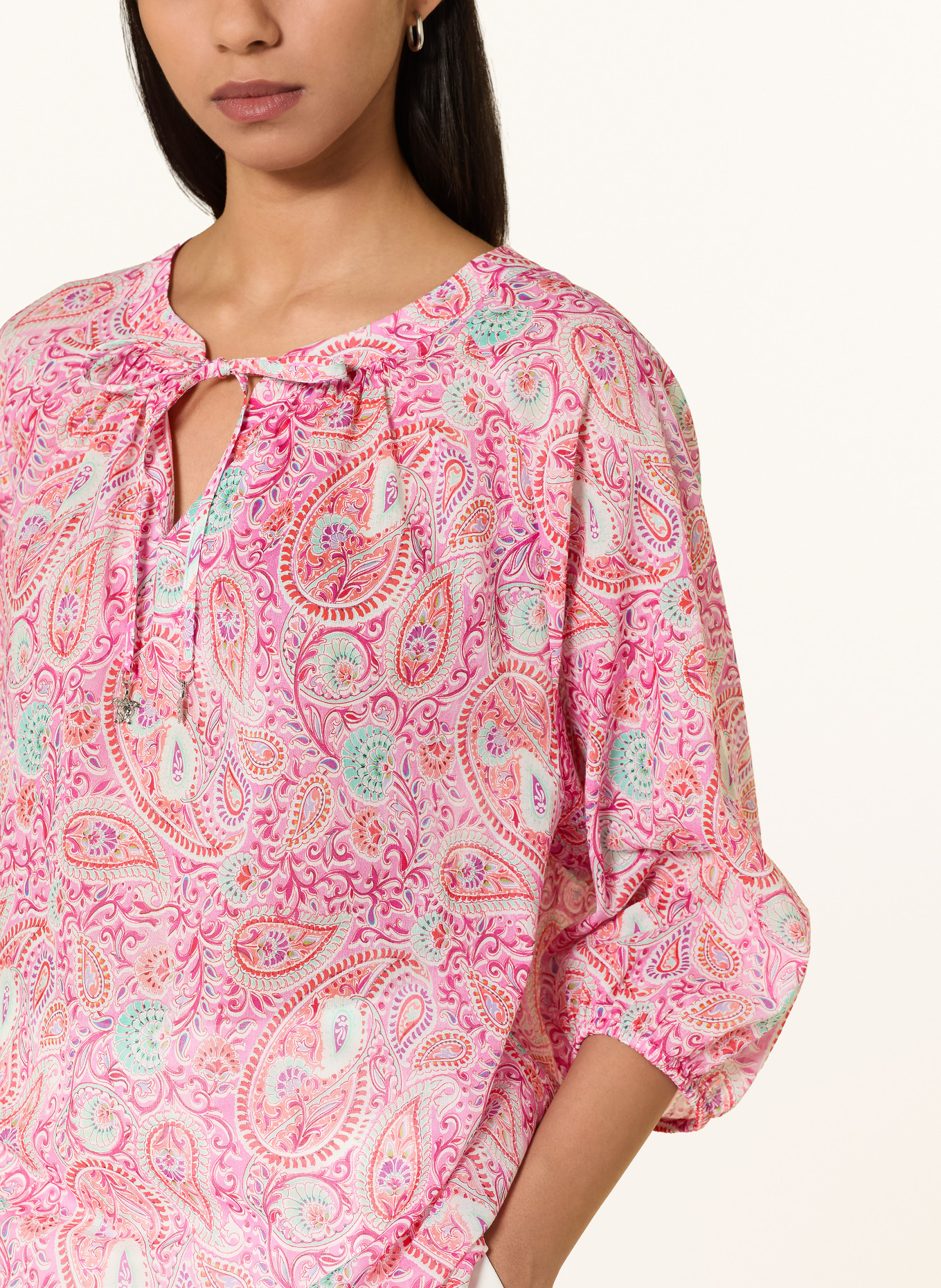 MILANO ITALY Blouse met 3/4-mouwen: ROZE / ROZE / MINT