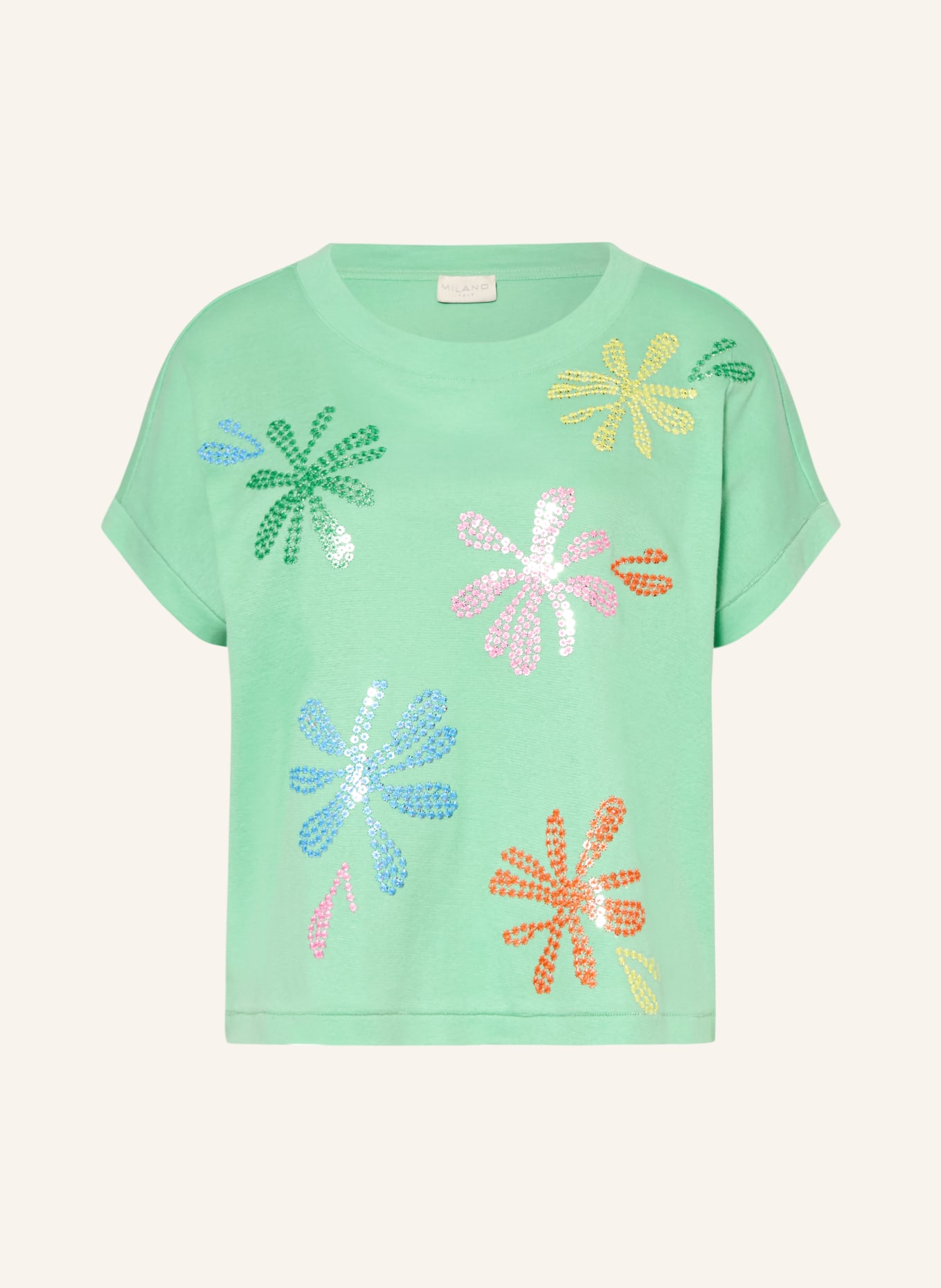 MILANO ITALY T-shirt met pailletten: MINT