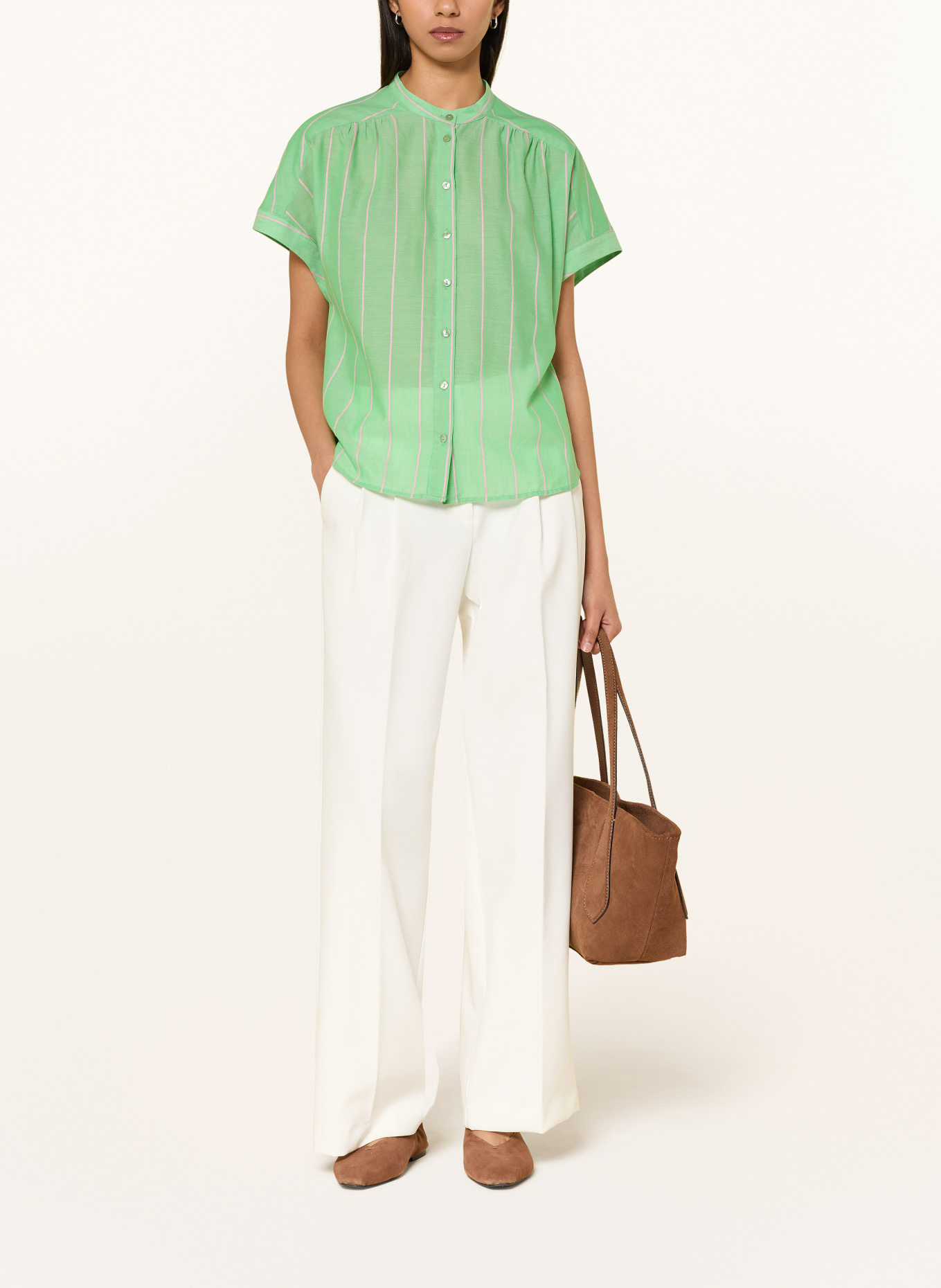 MILANO ITALY chemisier: VERT / ROSE