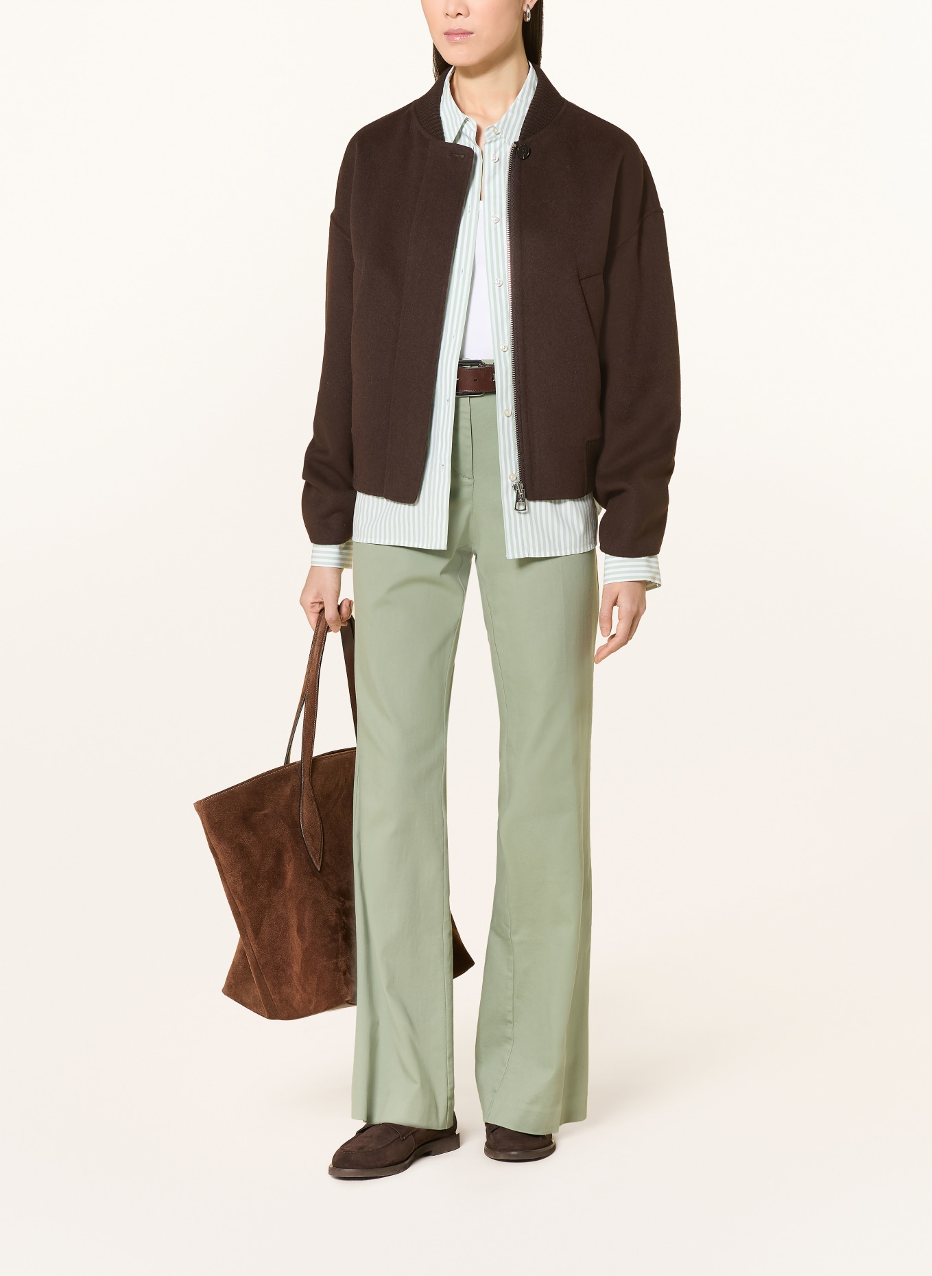 Marc O'Polo Marlenehose: HELLGRÜN