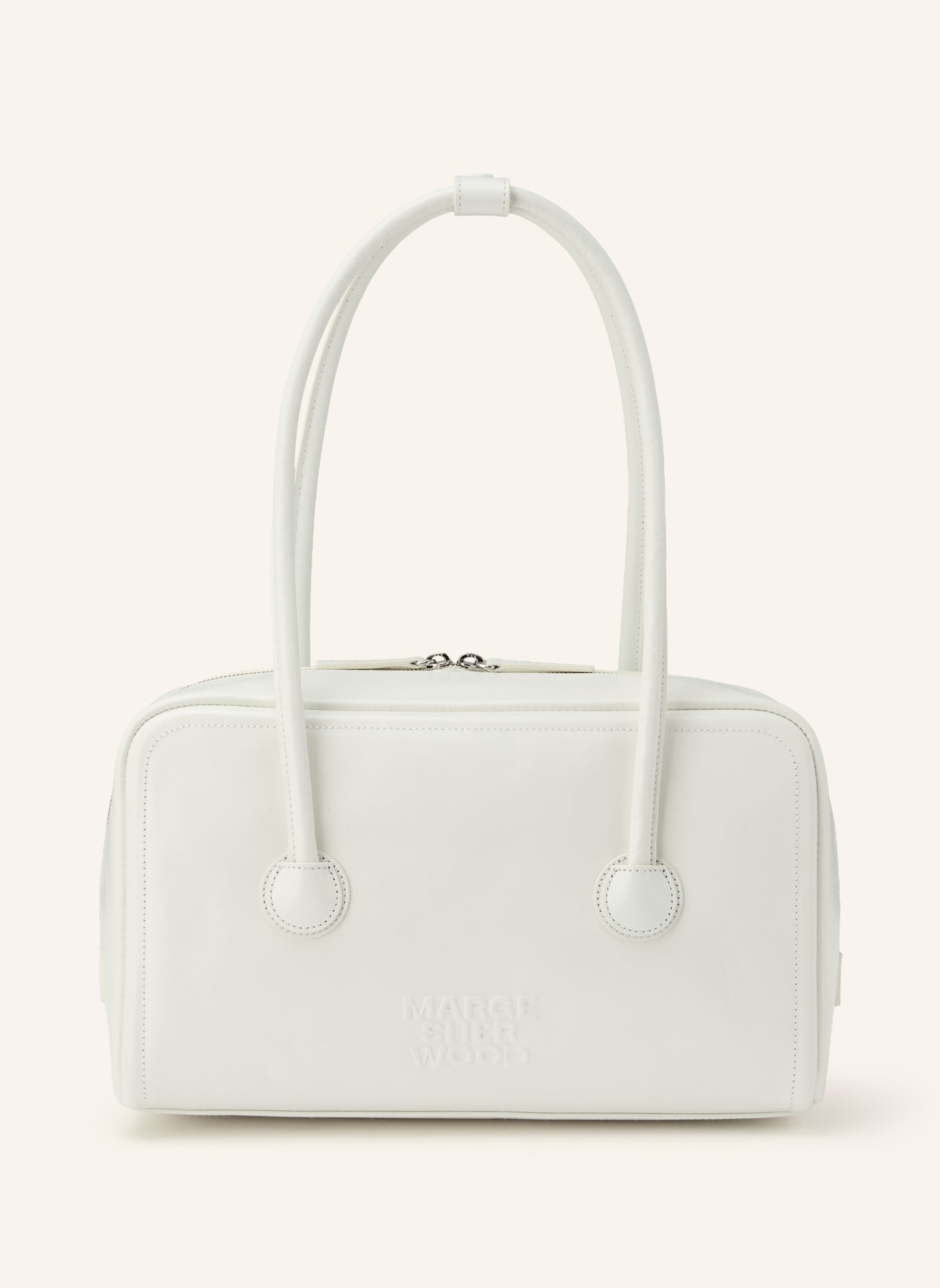 MARGE SHERWOOD Schoudertas BESSETTE: WIT / ZILVER