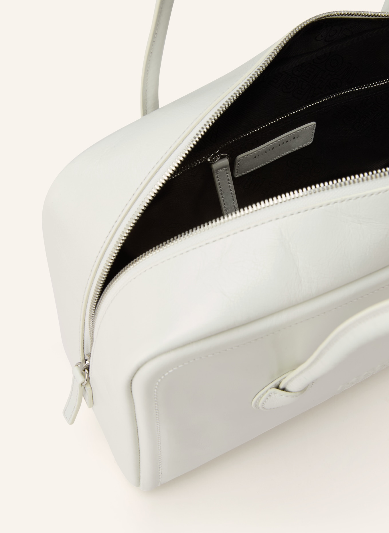 MARGE SHERWOOD Schoudertas BESSETTE: WIT / ZILVER