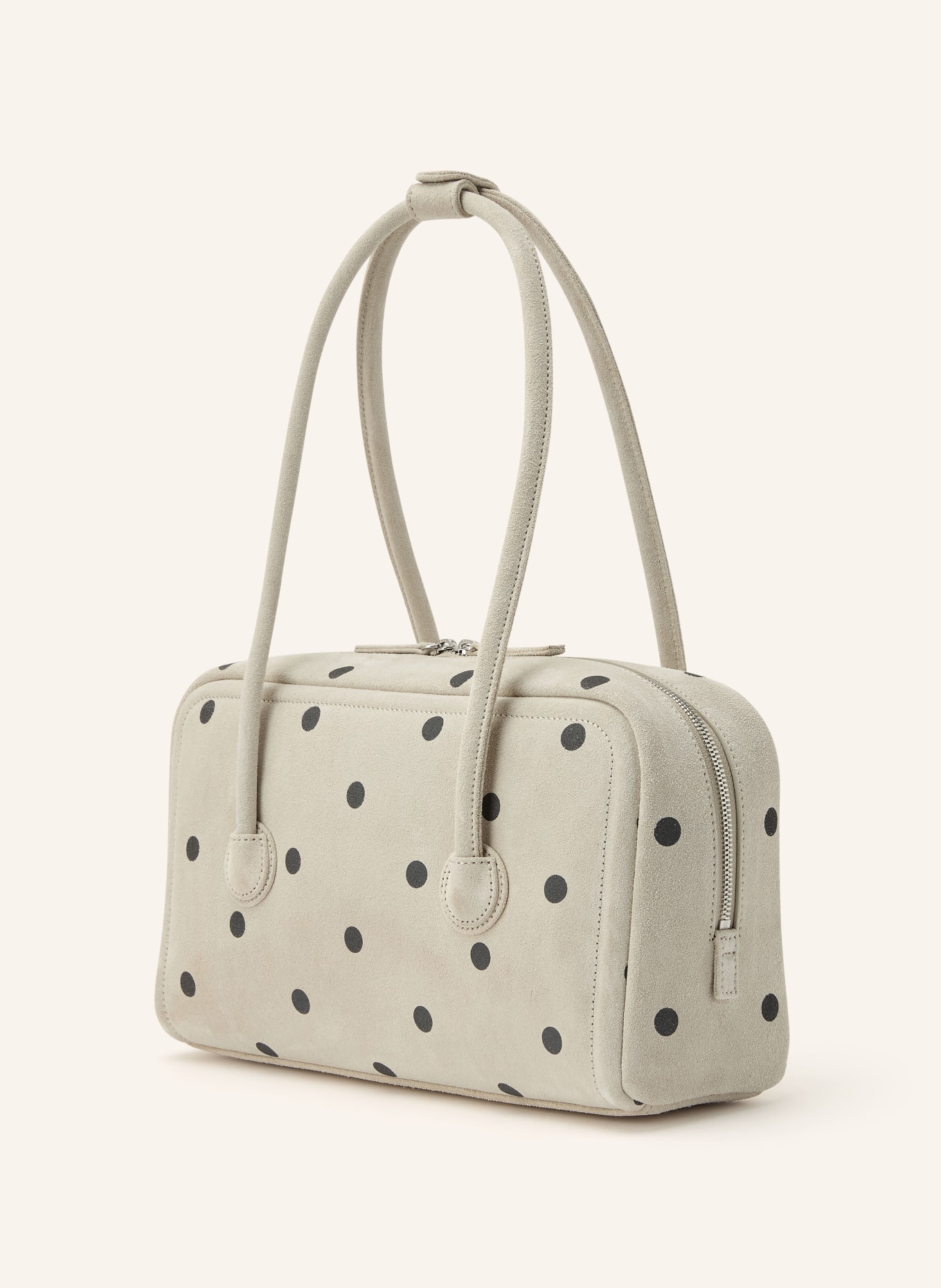 MARGE SHERWOOD Handtas SOFT BOSTON SMALL: LICHTGRIJS / ZWART