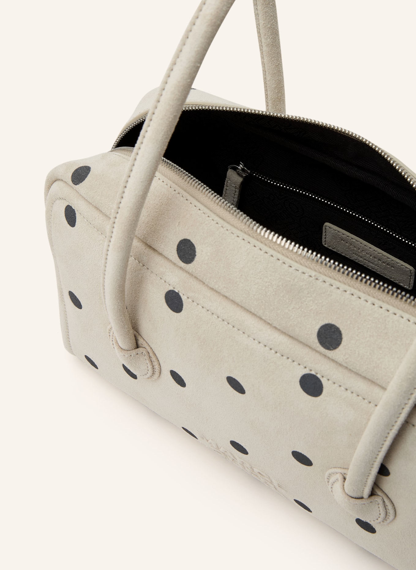 MARGE SHERWOOD Handtas SOFT BOSTON SMALL: LICHTGRIJS / ZWART