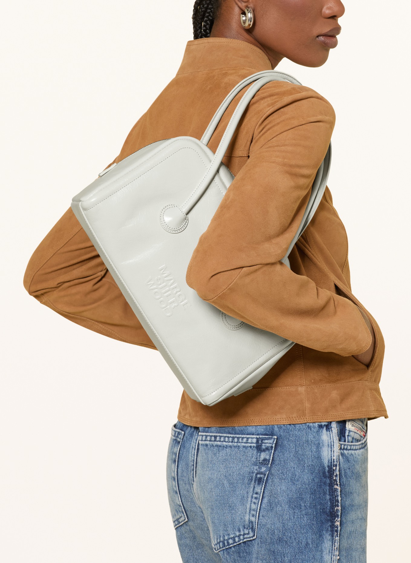 MARGE SHERWOOD SOFT BOSTON SMALL Handbag: WHITE