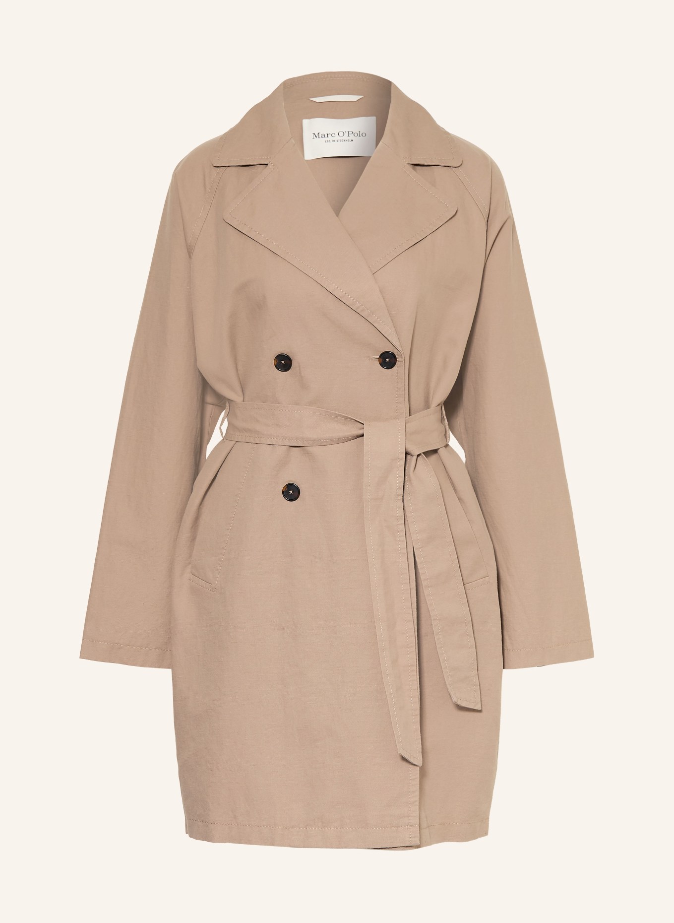 Marc O'Polo Trench-coat en lin: BEIGE